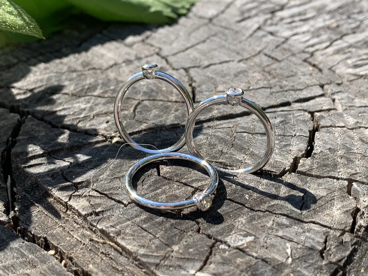 Tiffany & Co Set of 3 Stacking Diamond Ring — Antique Jewelry NYC