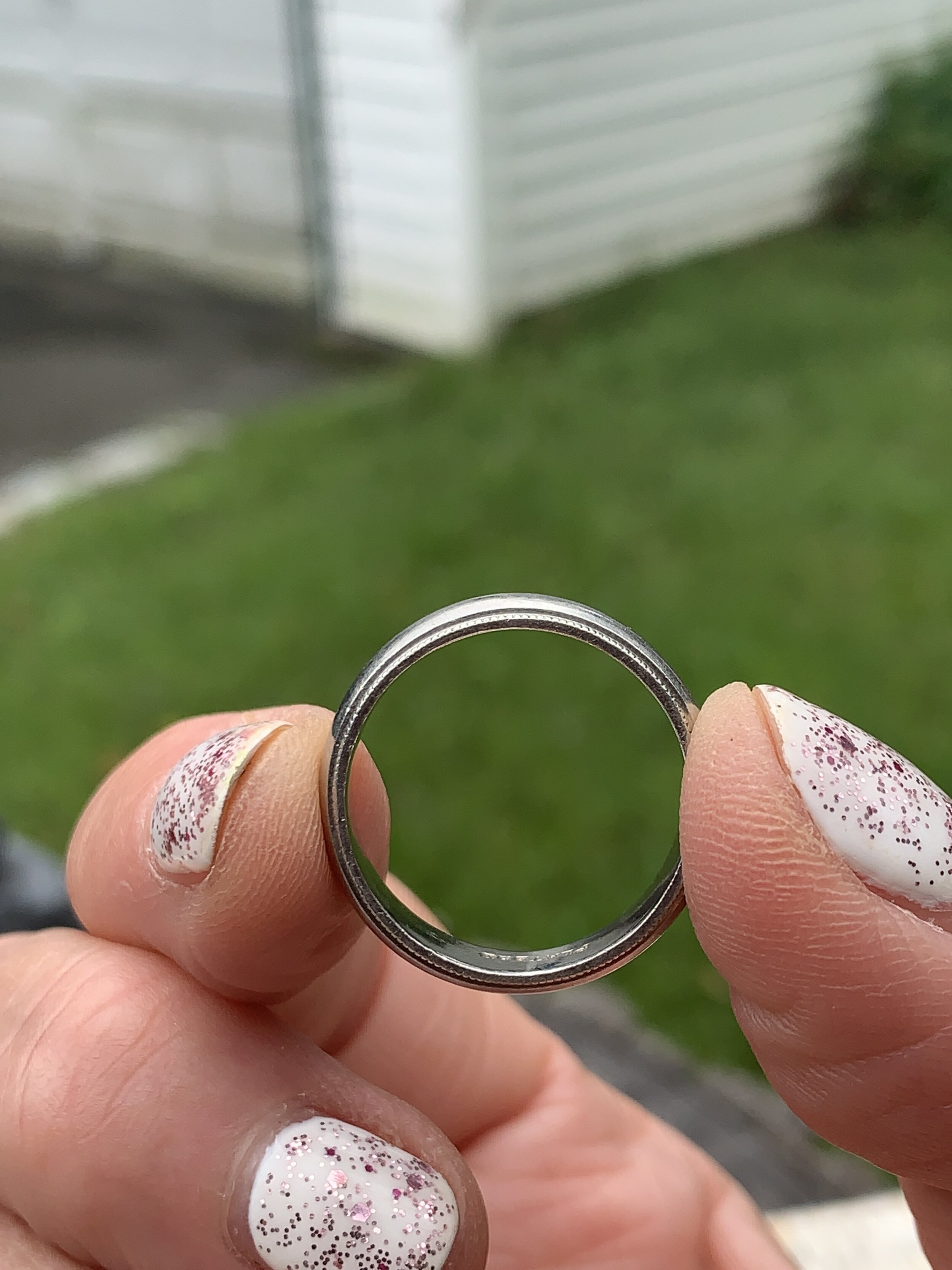 Platinum Wedding Band and Stacking Ring