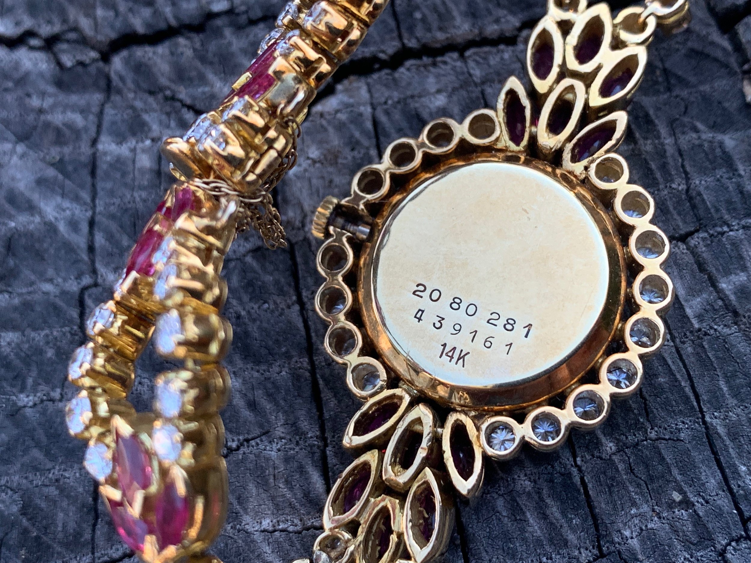 Diamond and Ruby Concord Watch for Women