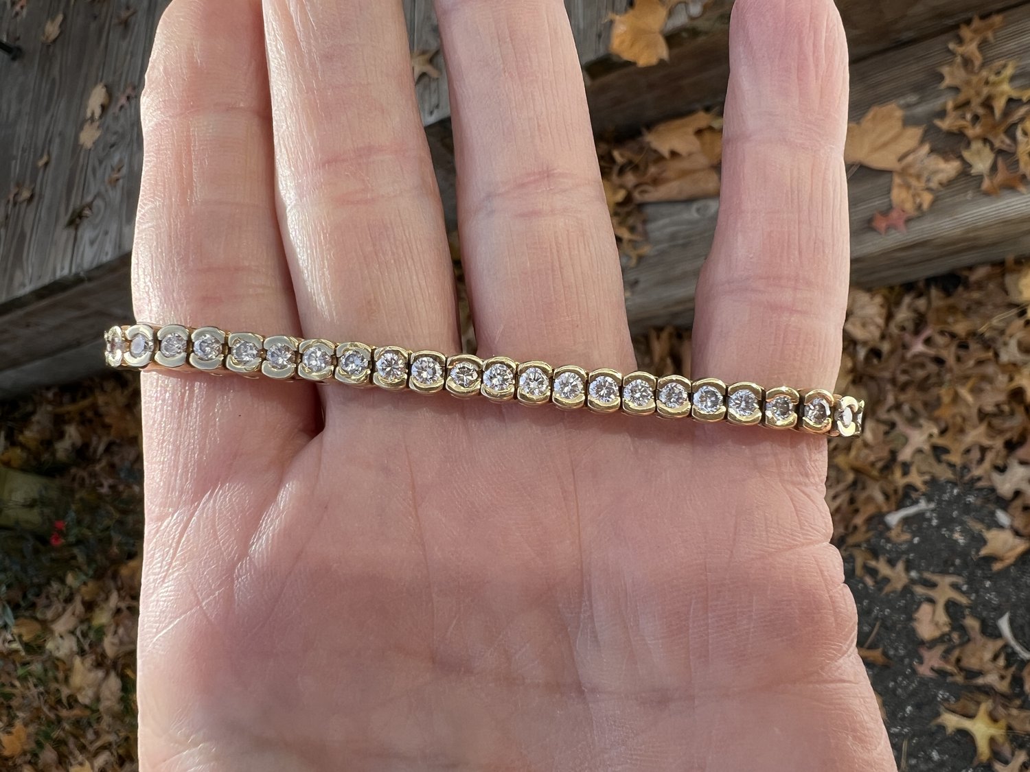 4.50 Carat Diamond Tennis Bracelet in 14k Yellow Gold