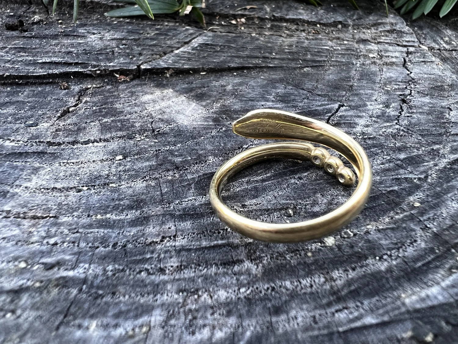 Tiffany & Co. Elsa Peretti 18k Yellow Gold Diamond Snake Ring