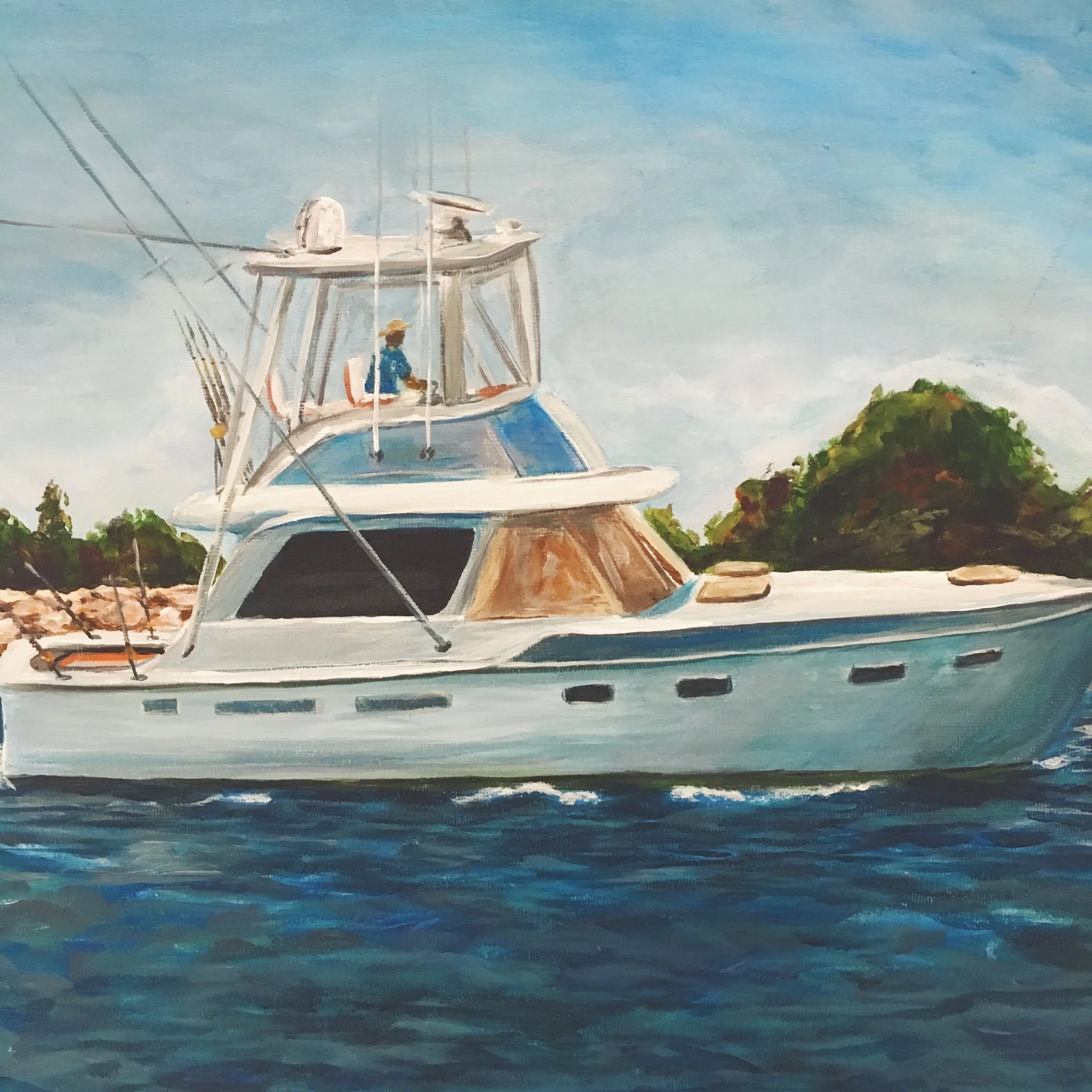 Hatteras in the Harbor