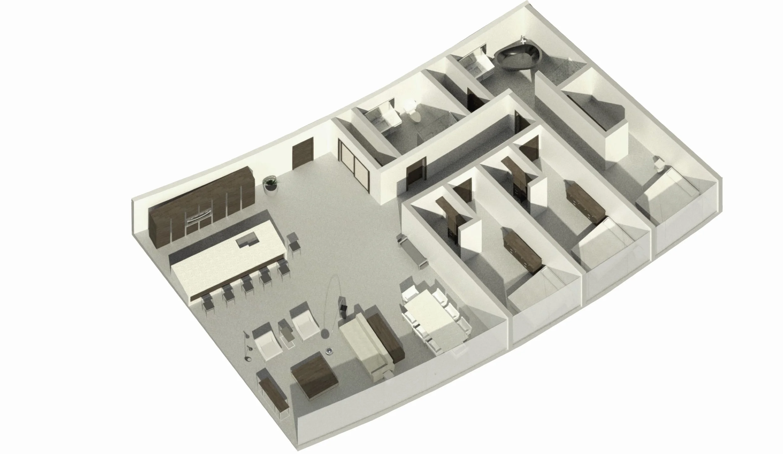  Residential Three-Bedroom Render 
