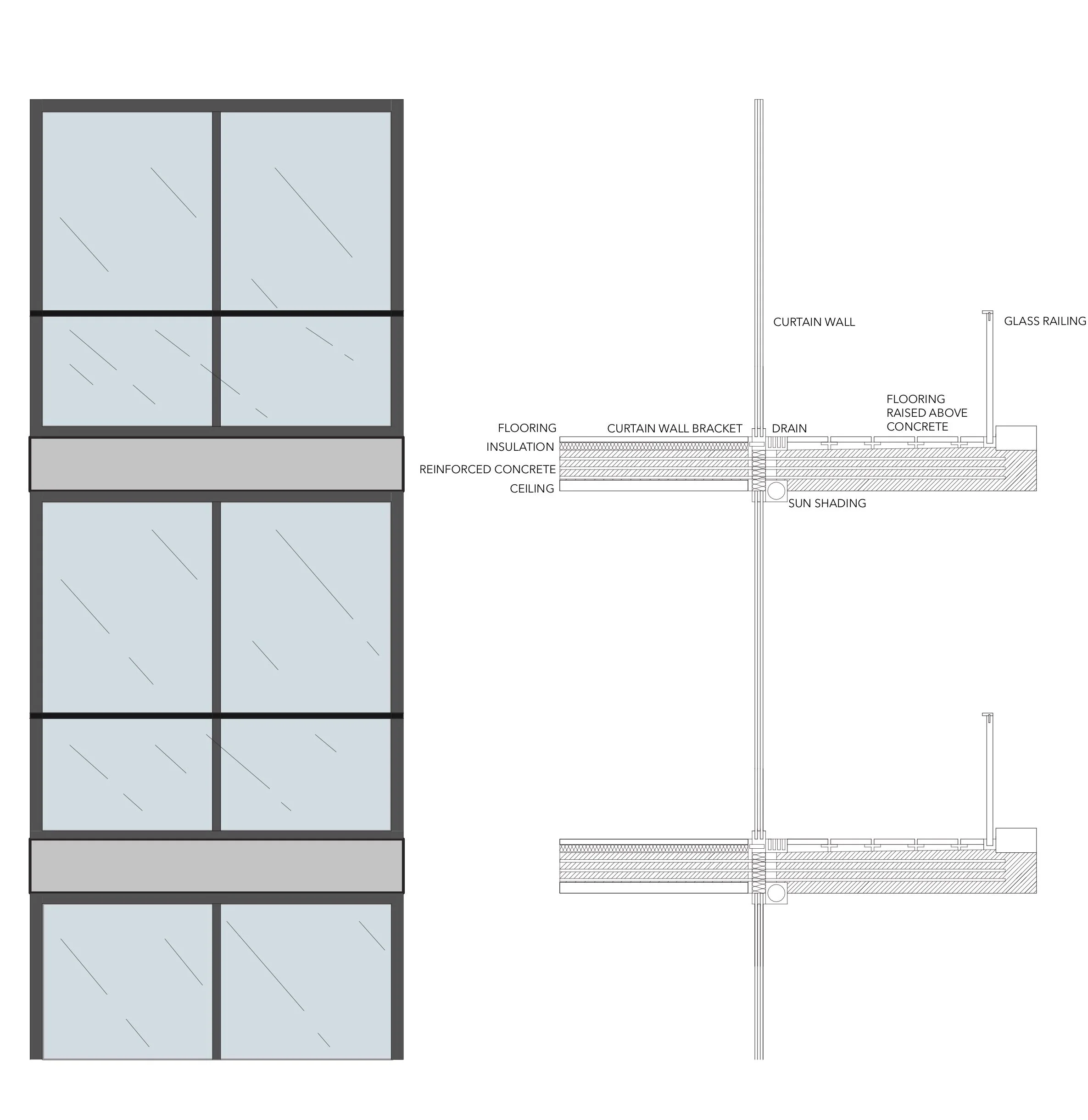  Construction Detail (Hidden Glass Railing System) 