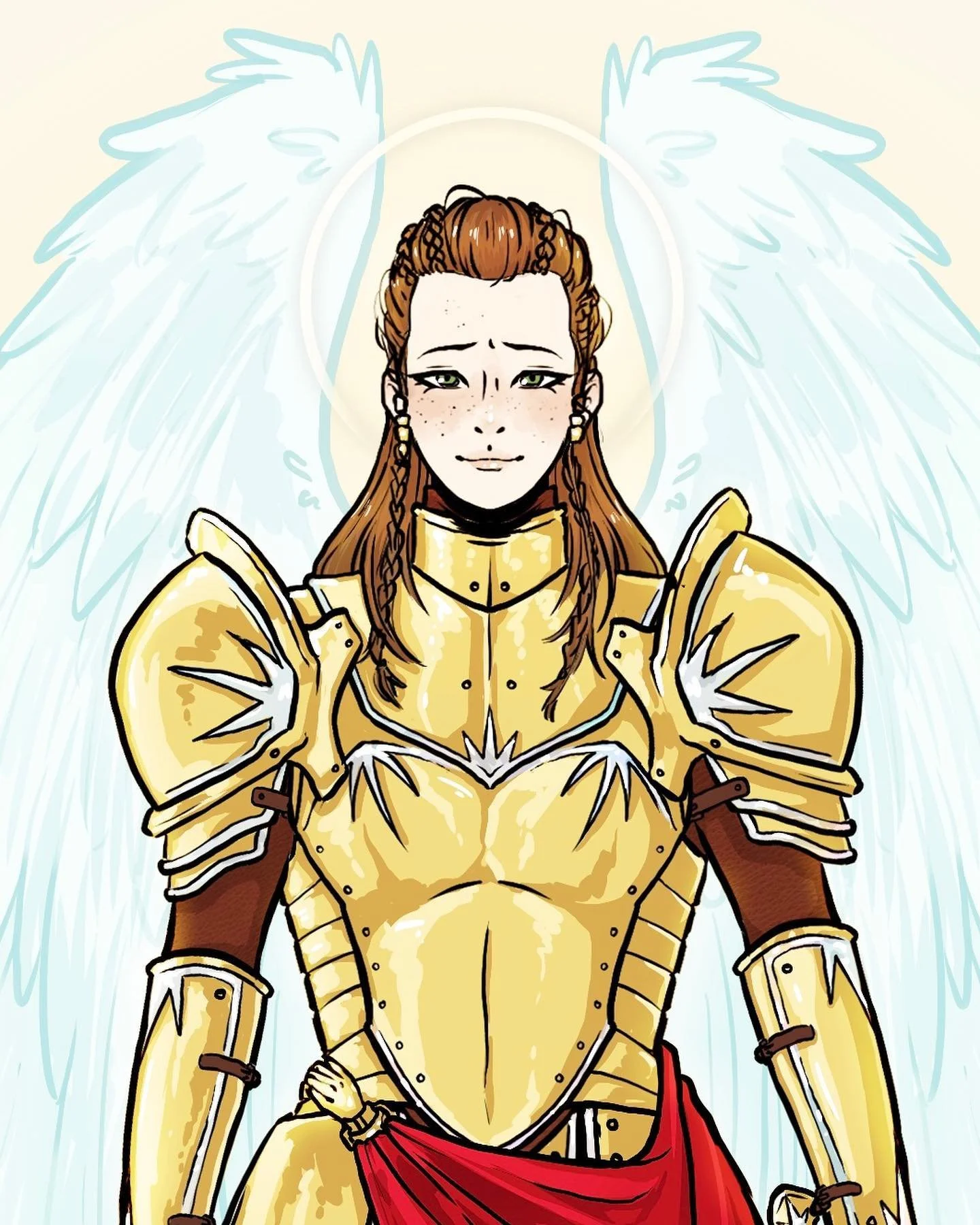 I redrew my first real DnD character: Lenore the Red Valkyr. I still love her almost a decade later ✨
-
-
#art #artist #artistsoninstagram #artwork #artoftheday #sketch #sketches #digital #digitalart #illustration #armor #gold #angel #valkyrie #chara