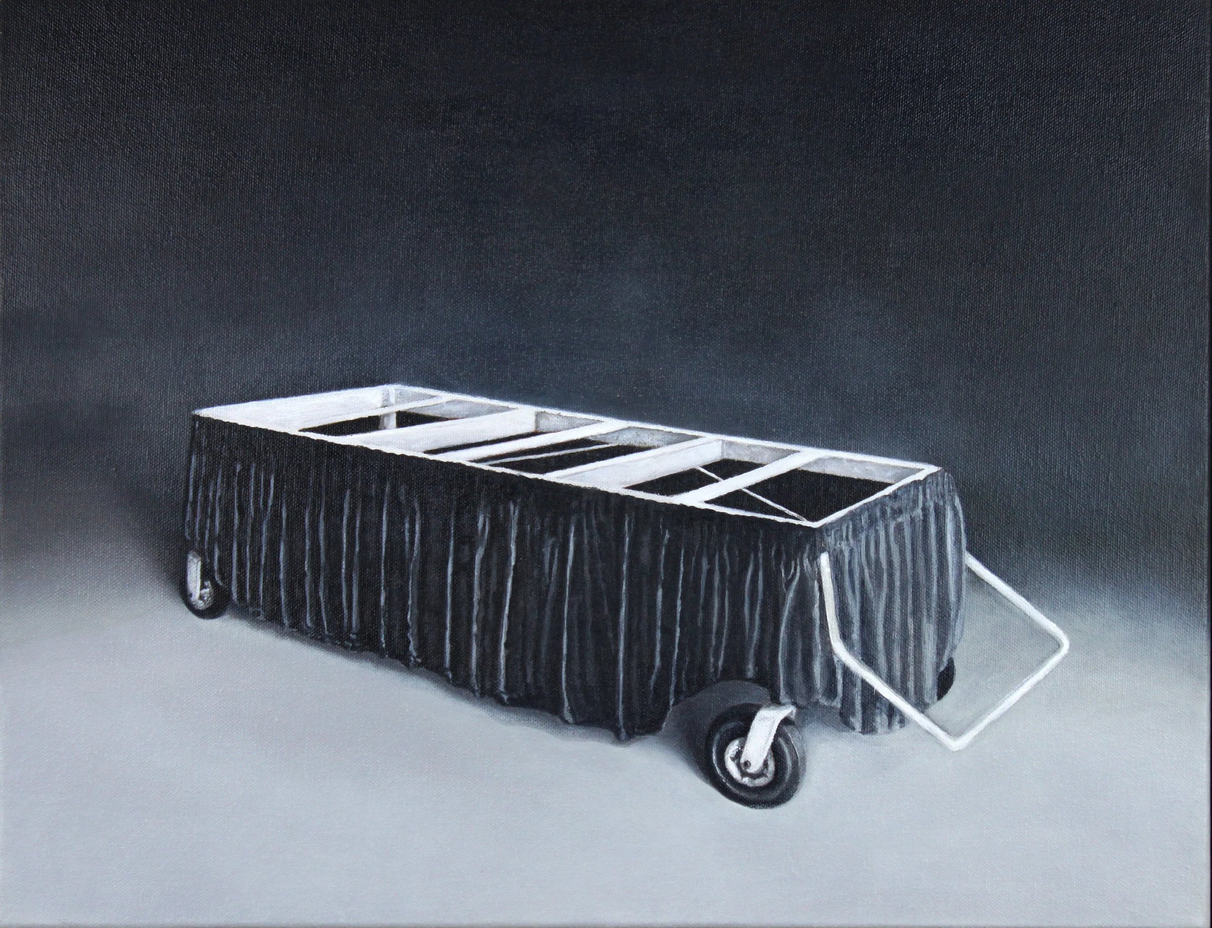 Trolley 2 , 2018, oil on canvas, 36 x 45.5 cm