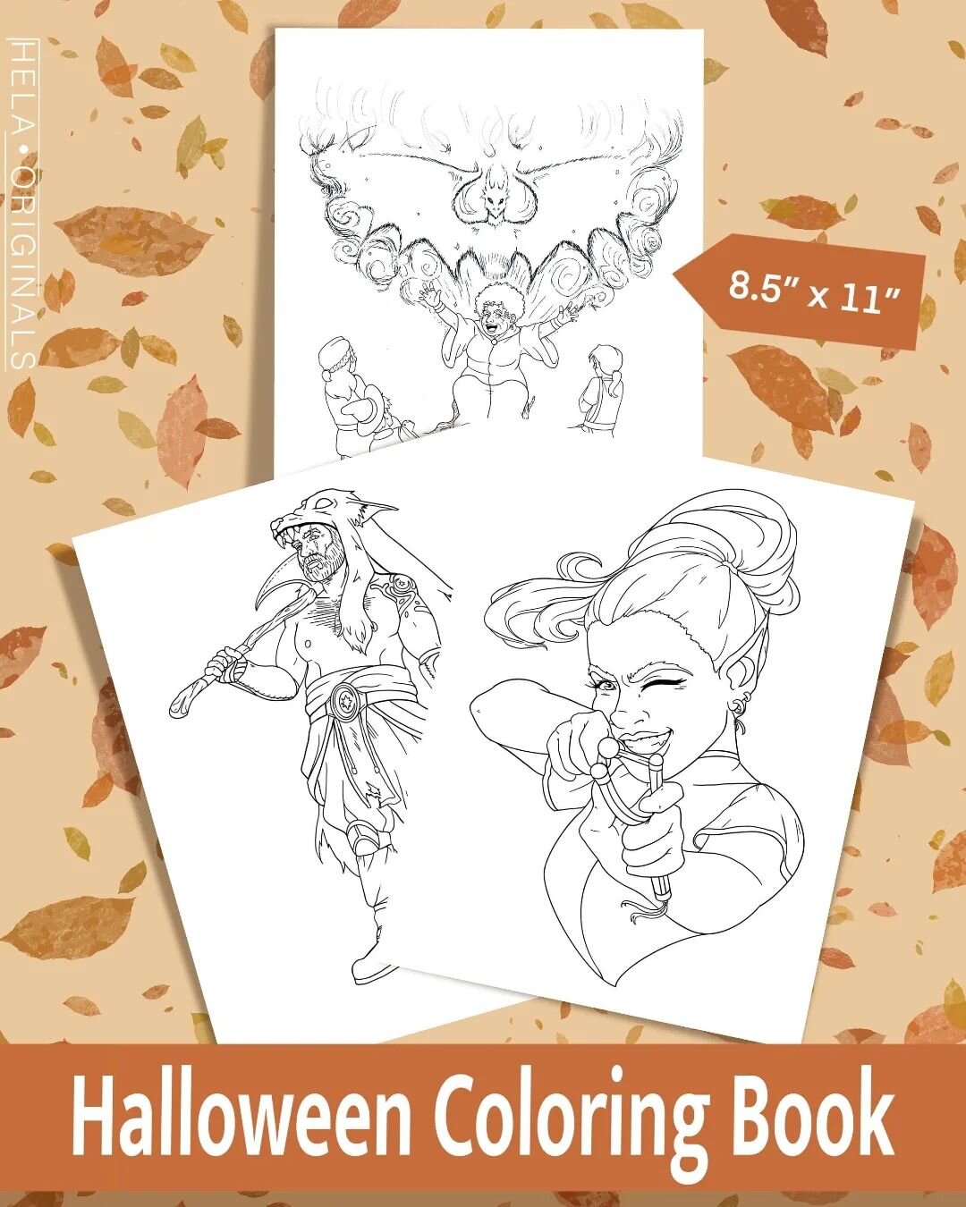 I made a coloring book of my old inktober works! If you are looking for a chill spooky time, please come check out my etsy shop this Halloween 🎃 
 Etsy shop link is in my bio!