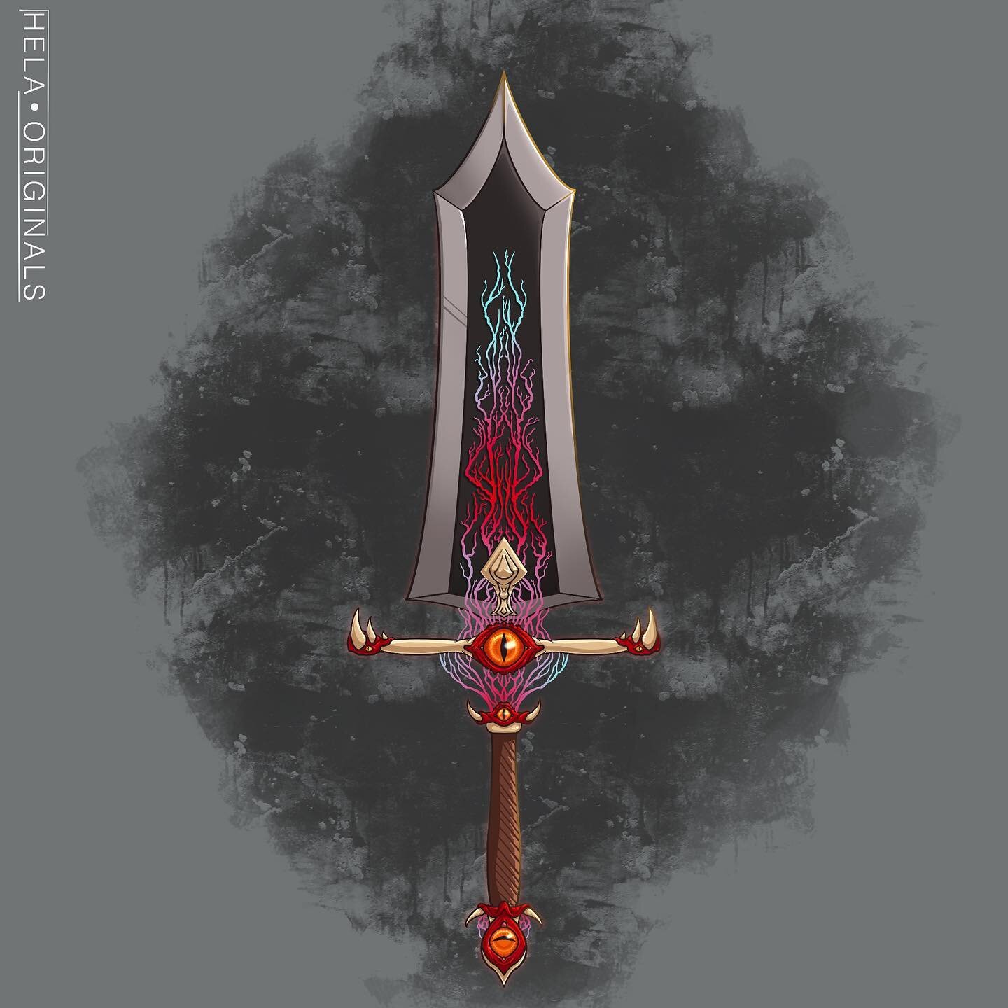 Day 8: Veined. Nil this guy is a bit gross but I ended up loving him regardless. 

#swordtember #swordtember2022 @faith_schaffer