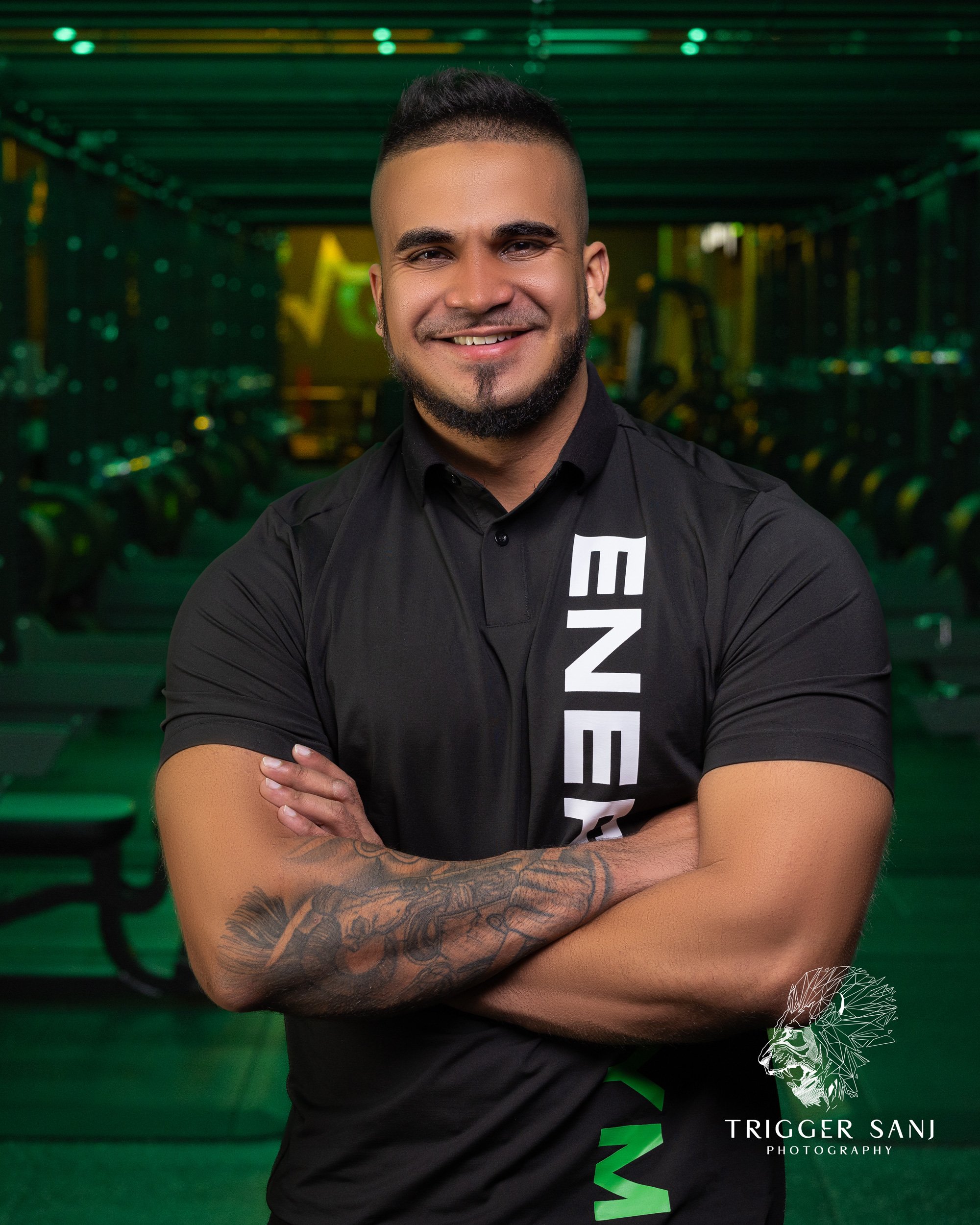  Headshot of a male personal trainer 