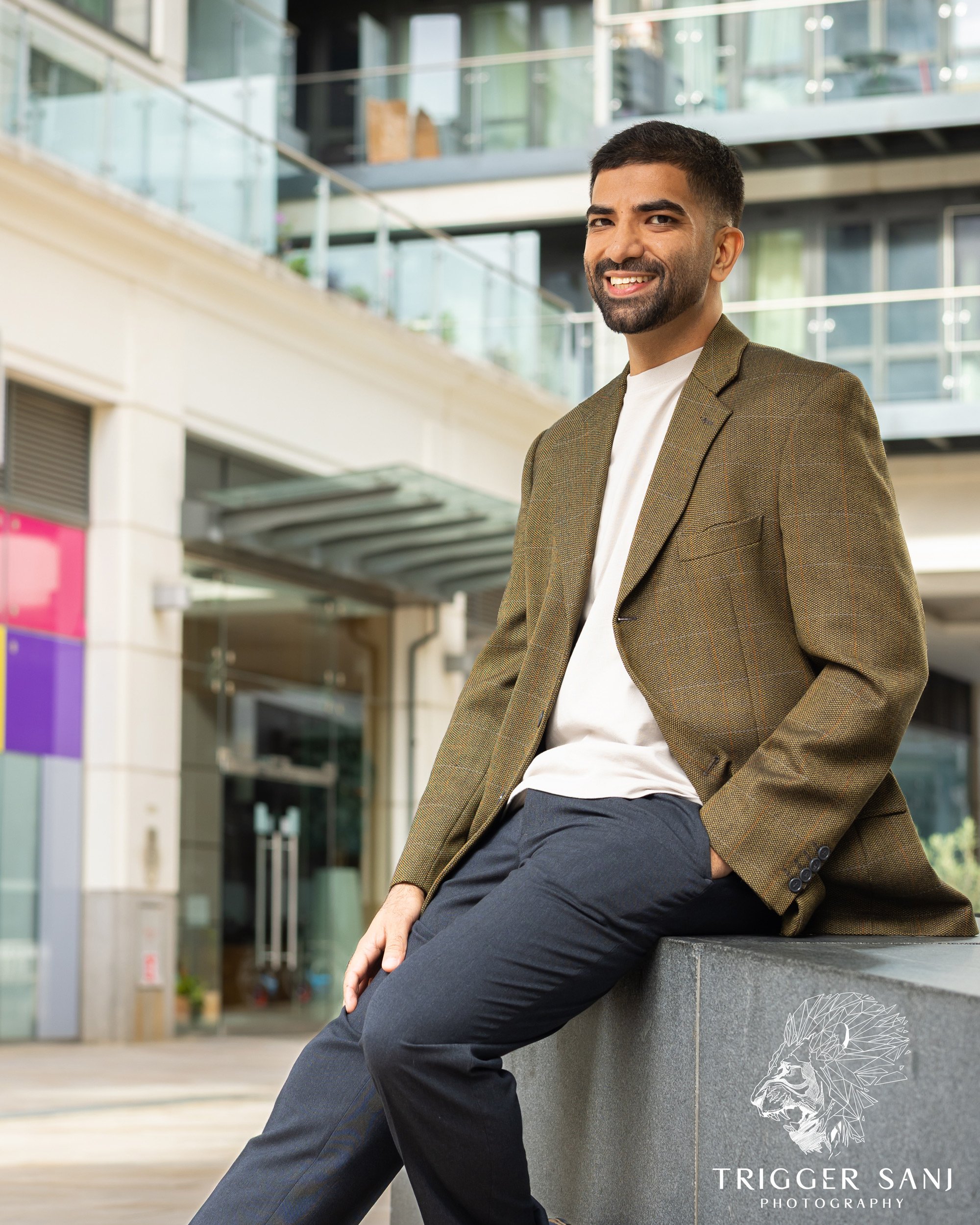 Portrait of a male at Dickens Yard, Ealing Broadway