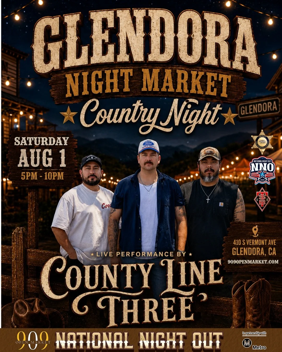 🤠 Yeehaw! We're at it again, y'all!

Come join Bake Brew Club this Saturday, August 1, at the Glendora Night Market for a fun-filled evening of country music, line dancing, great food, local vendors, and more!

We'll have our fresh artisan sourdough