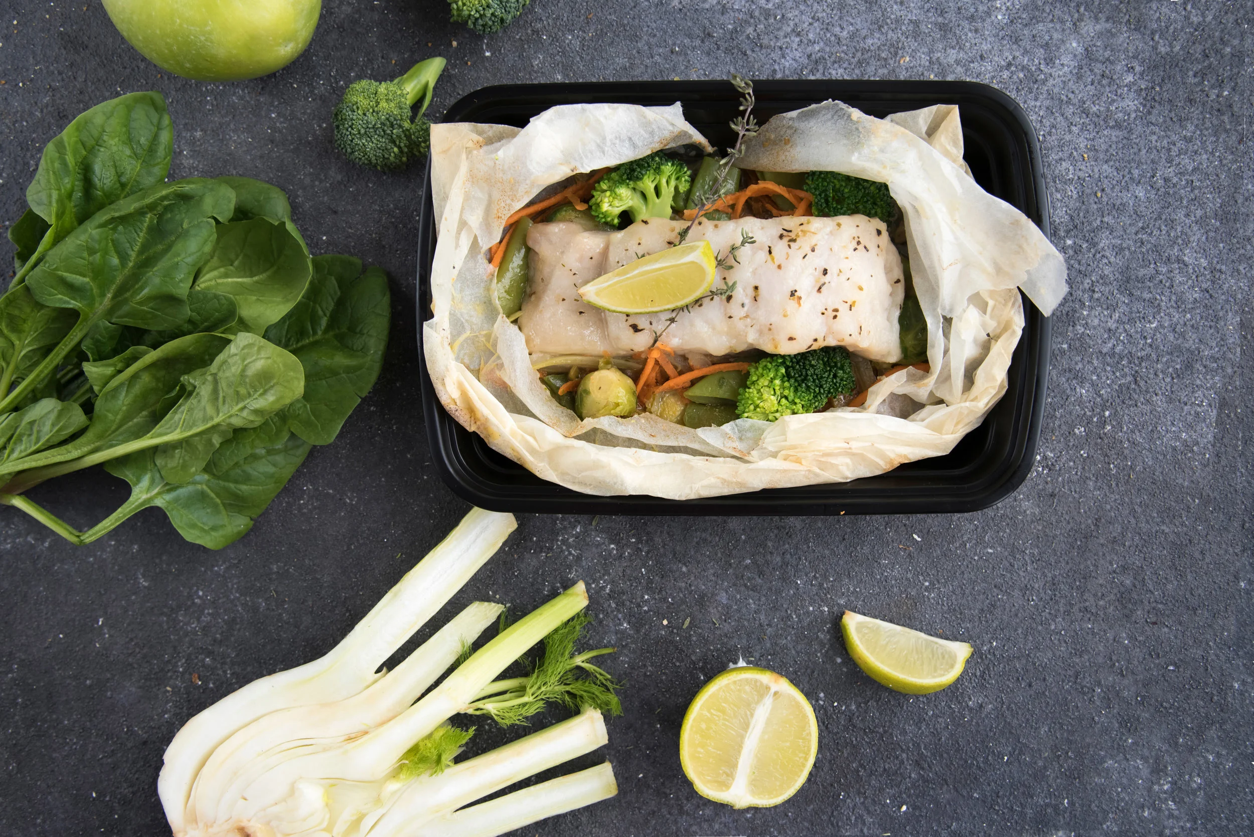 Try with baked white fish with steamed vegetables