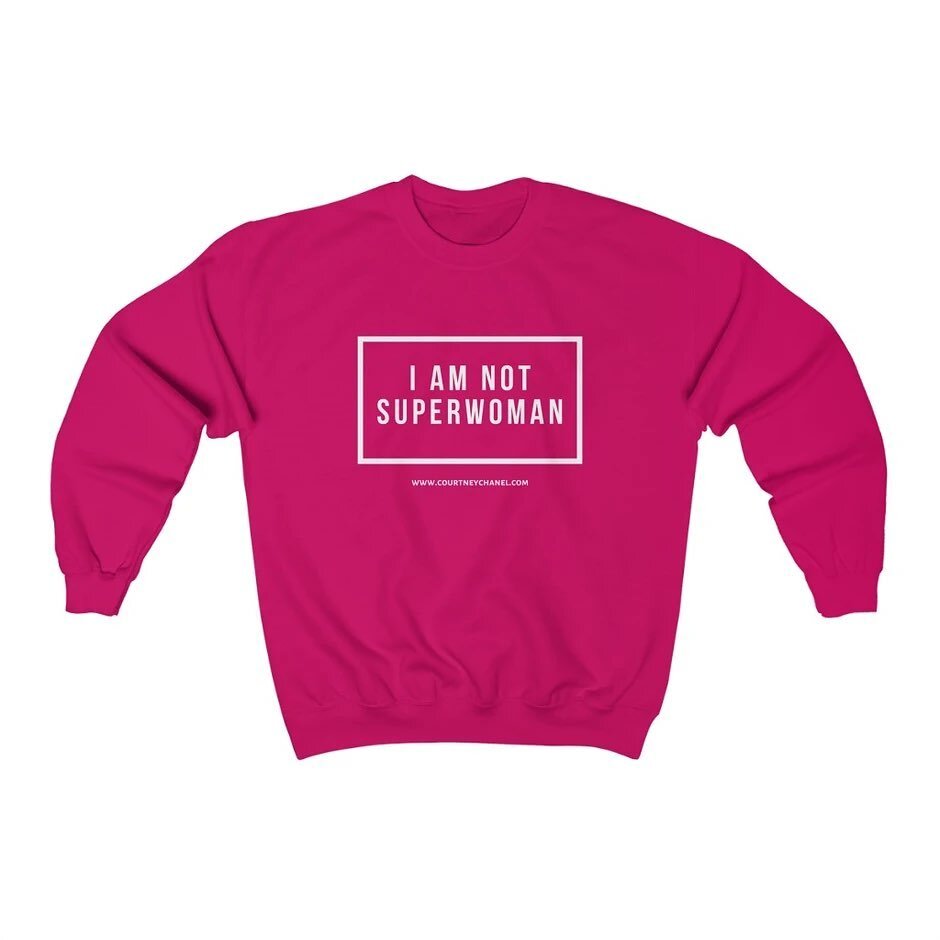 What better way to celebrate Women&rsquo;s History Month and Social Work Month than to purchase your I AM NOT SUPERWOMAN crewneck sweatshirt with the new design?! 

More colors available. Link in bio!