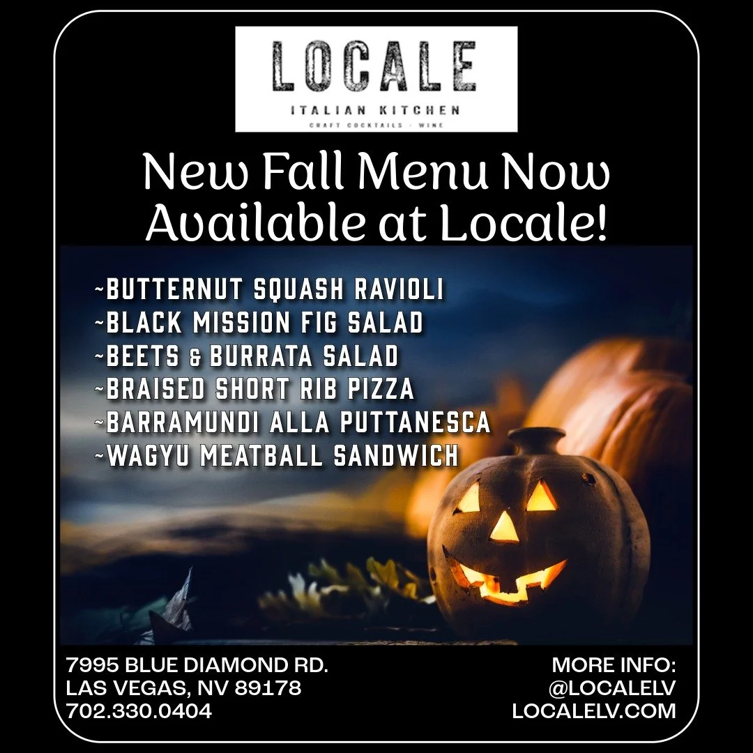 New Fall Menu available now at Locale! Come and try our new Fall dishes along with your favorite Locale Italian classics!