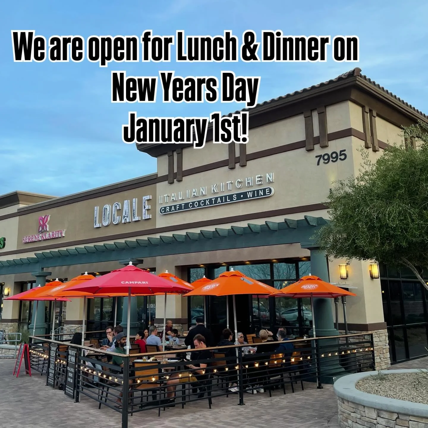 Join us on New Years Day for Lunch or Dinner to start your extended holiday weekend!