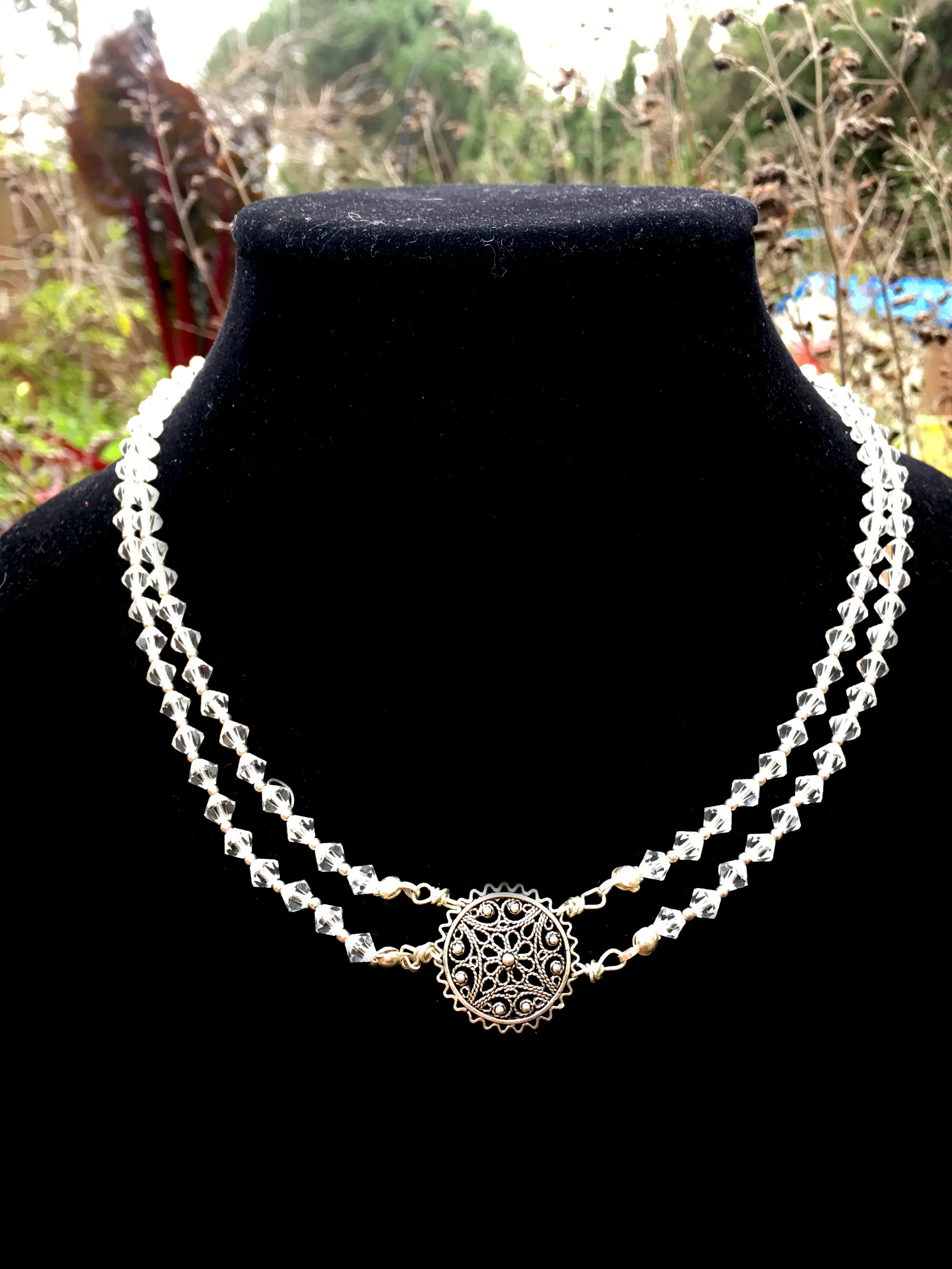 "Tales of Old" Swarovski Crystals &amp; Silver (includes earrings)