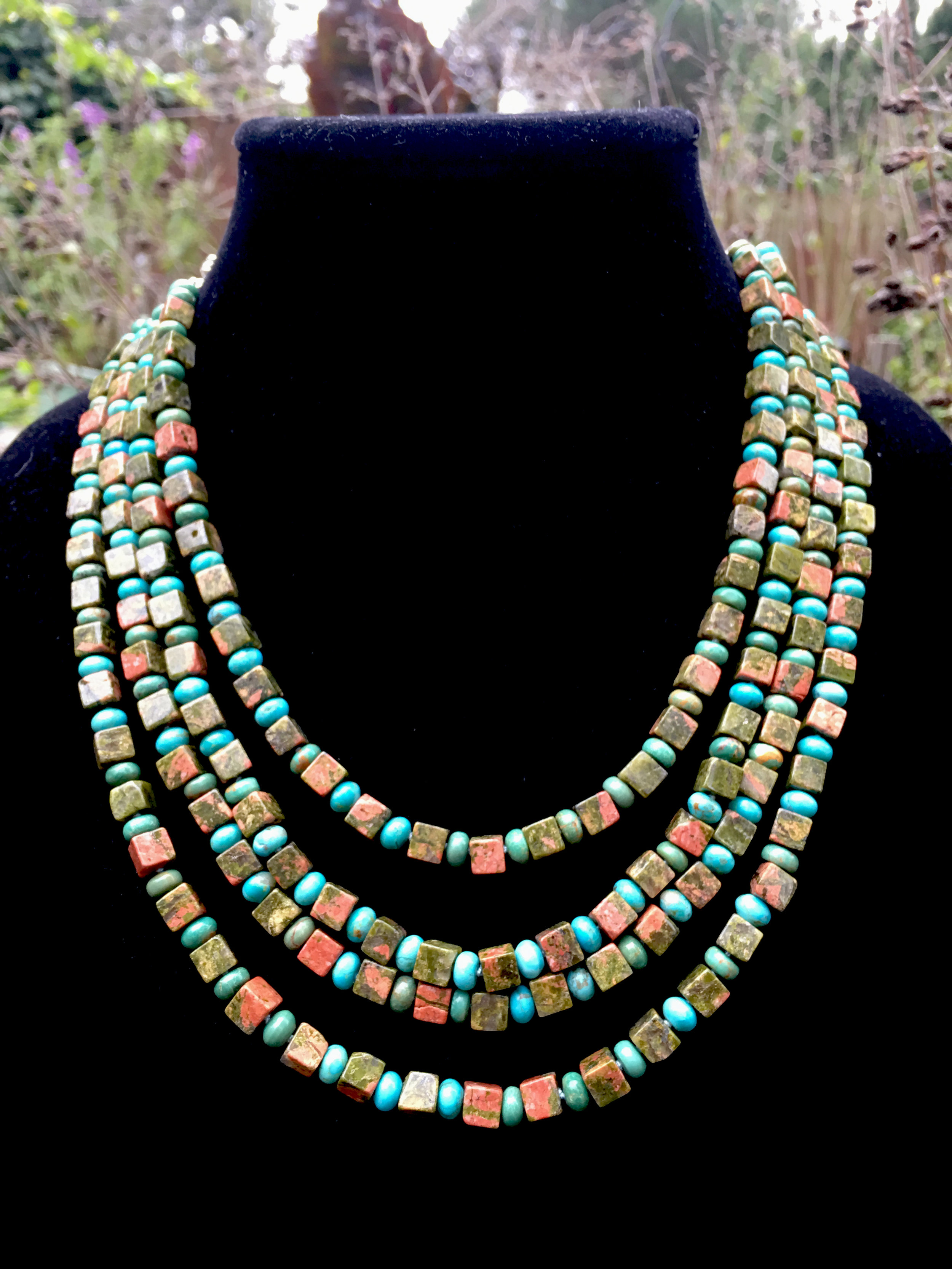 Ruby Zoisite &amp; Turquoise (includes earrings)