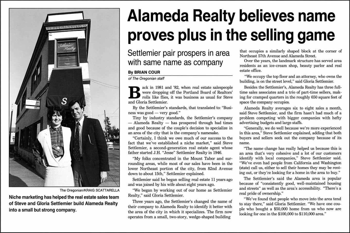 Found this gem while cleaning out &amp; organizing my office today. An old article from The Oregonian about my parents and Alameda Realty. 🏡❤️🔑

#pdxrealtor #pdxrealestate #portlandshomegirl #portlandoregon