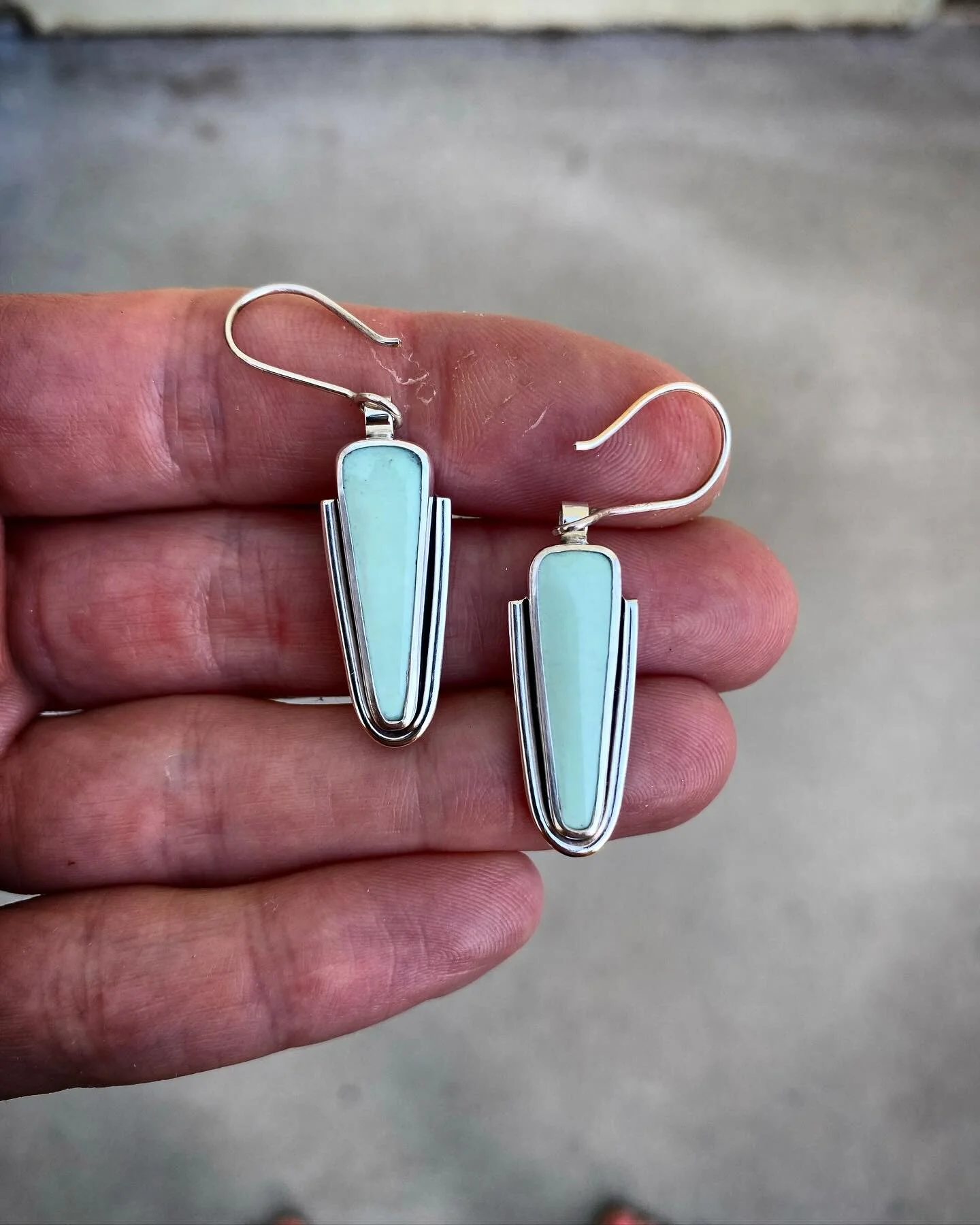 Saguaro Variscite Half Wrap Earrings✨✨

You read it correctly, earrings! 

I don&rsquo;t get around to making earrings that often lately, so these were extra fun to create&hellip;

These measure just shy of 2&rdquo; in length from top of earring hook