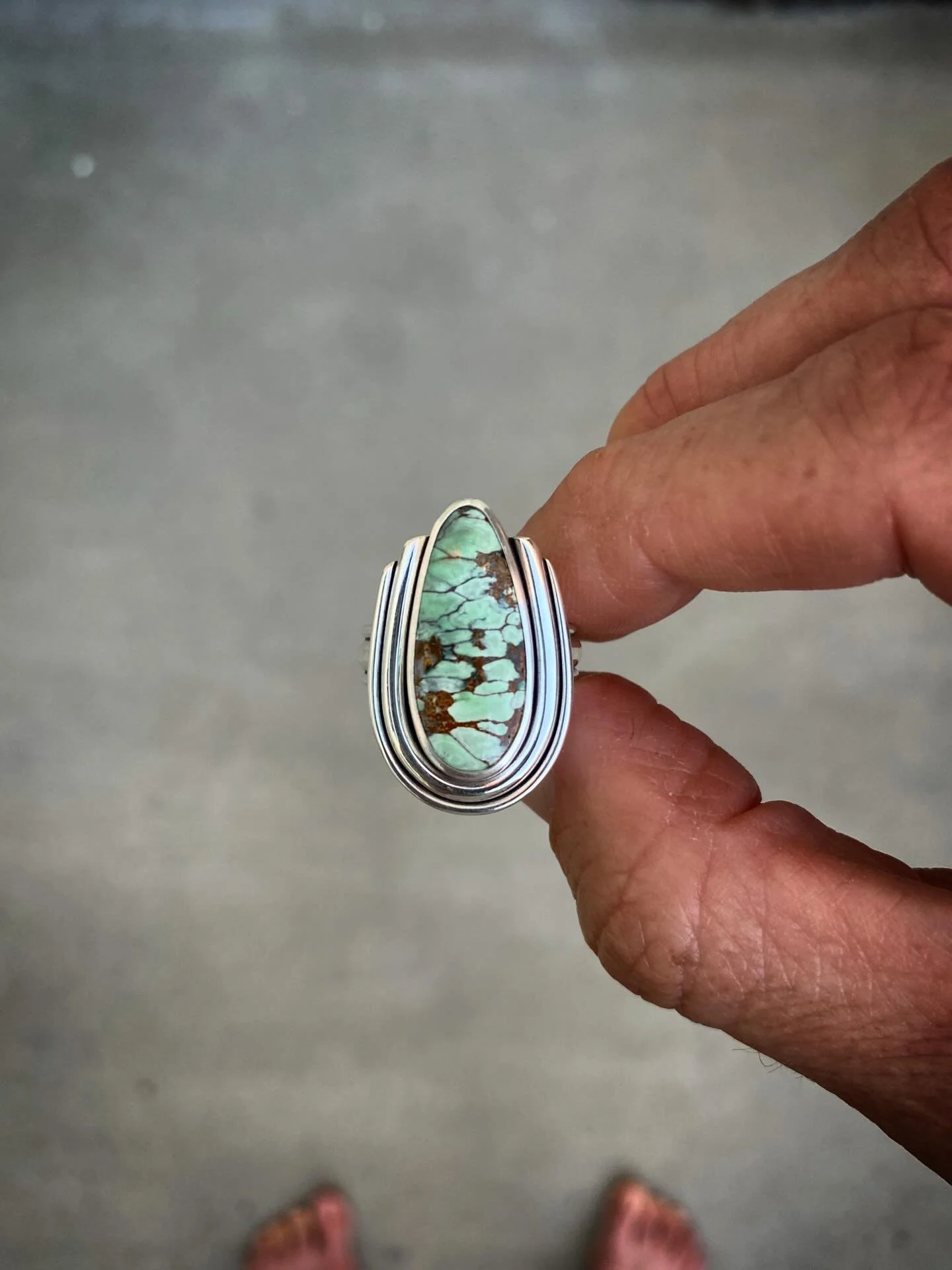 &bull;SOLD&bull;

Australian Variscite Deco Wrap Ring✨✨

I&rsquo;ve had some serious luck with sourcing fantastic cuts of Australian Variscite these past few months, including this gorgeous babe with stunning matrix and coloring! 

Set in the Deco Wr