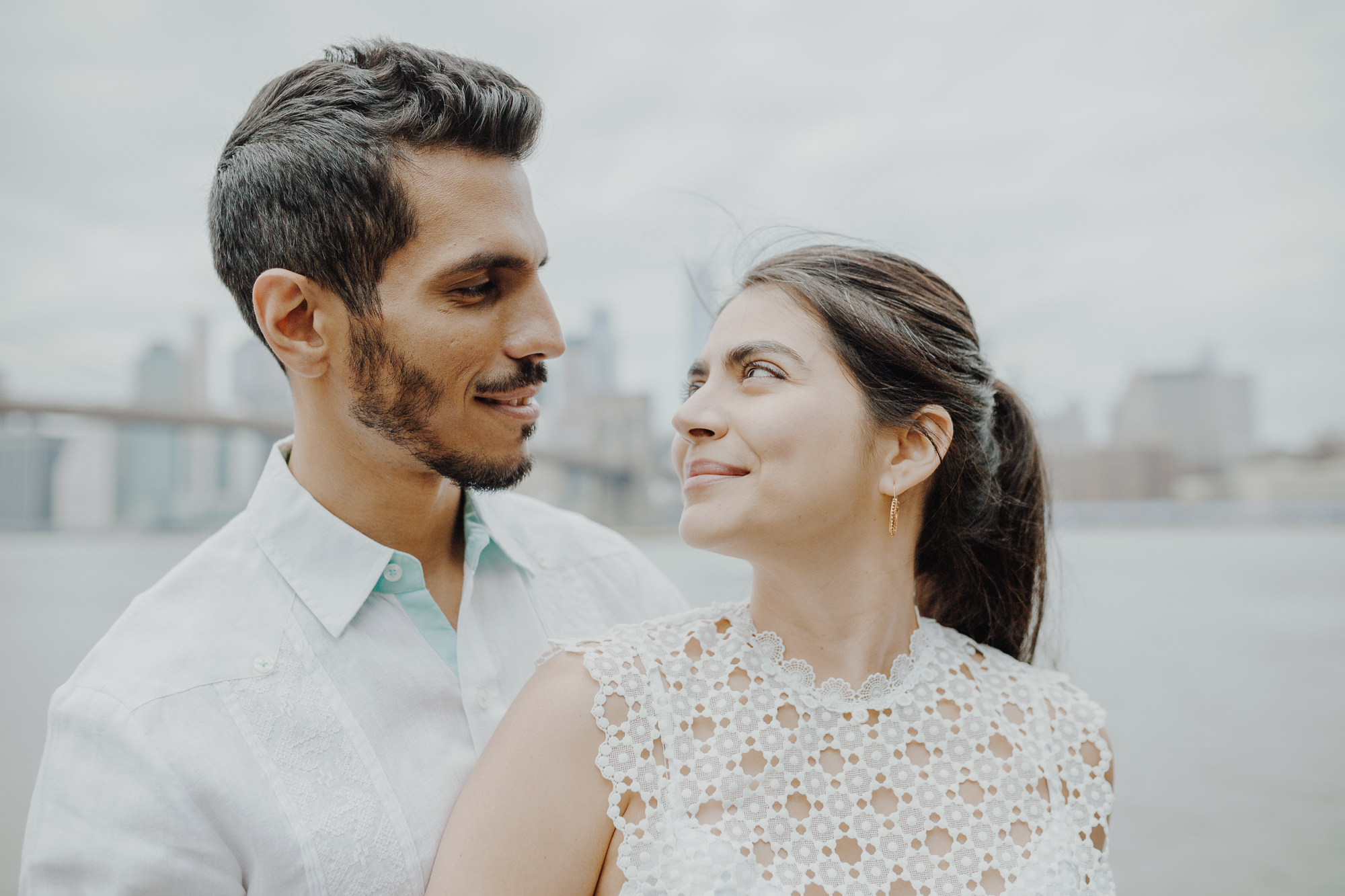 Cloudy DUMBO Engagement Photos