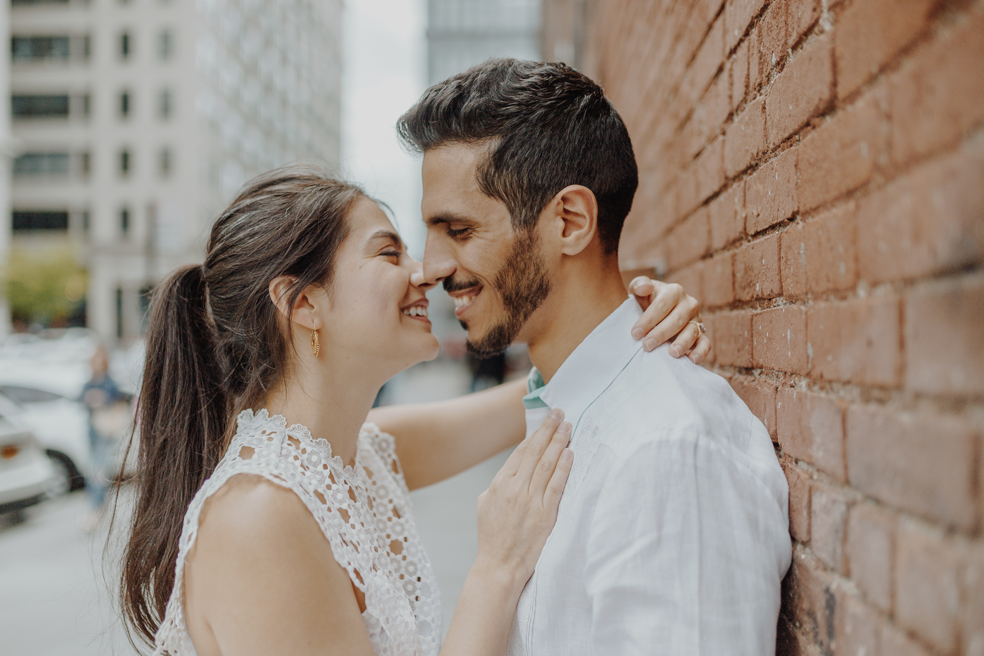 Flirty DUMBO Engagement Photos