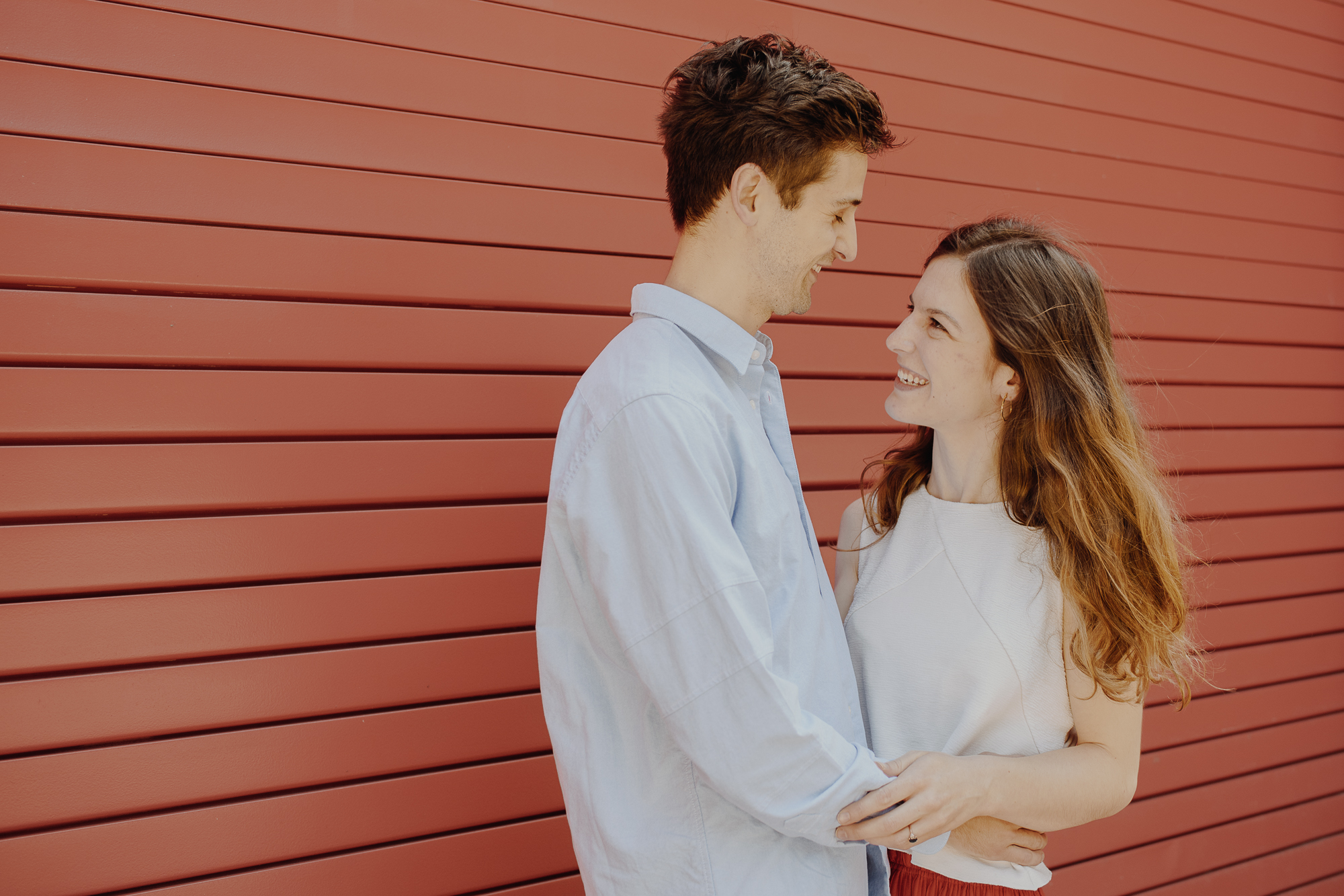 Cheerful Tribeca Engagement Photography