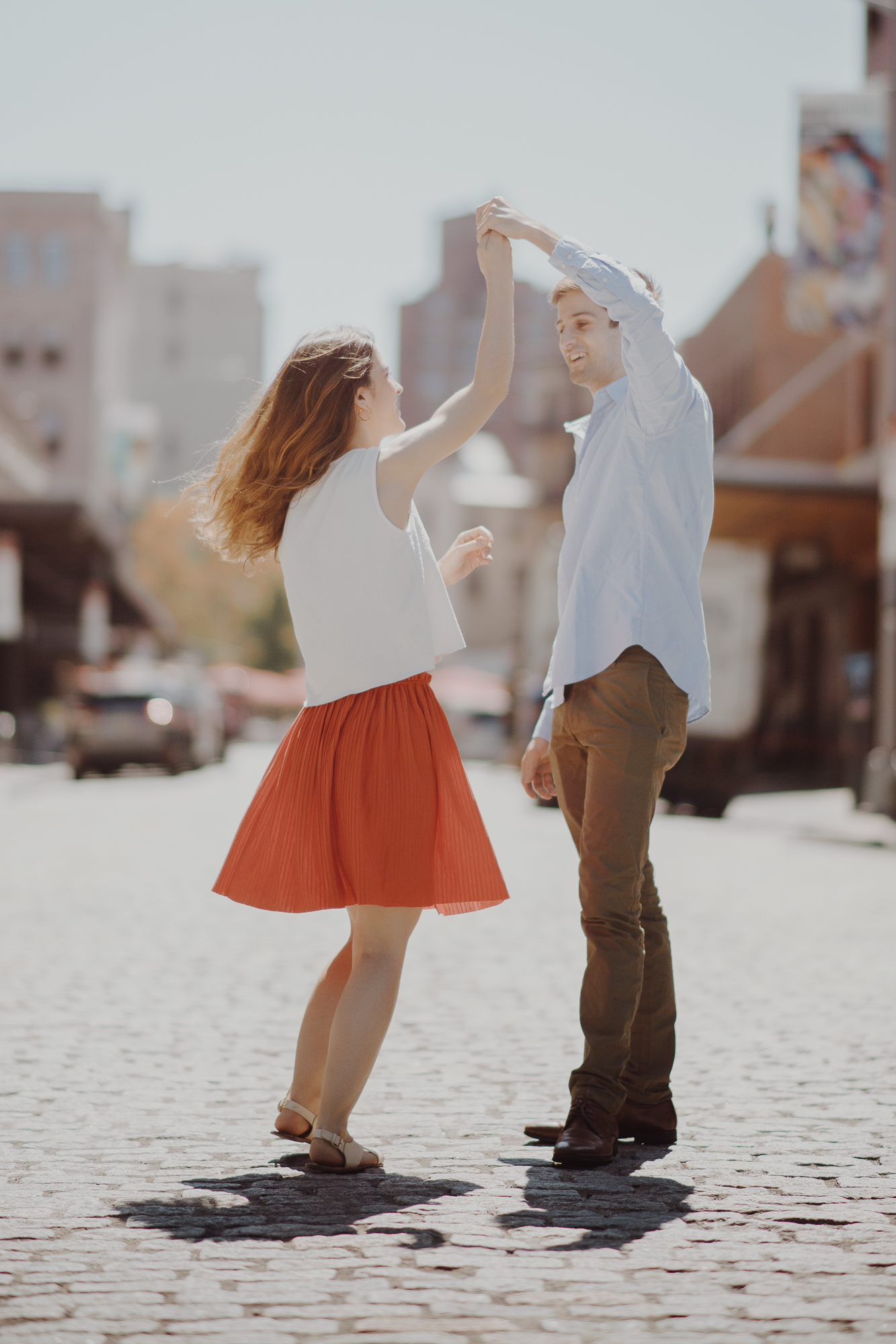 Playful Tribeca Engagement Photography