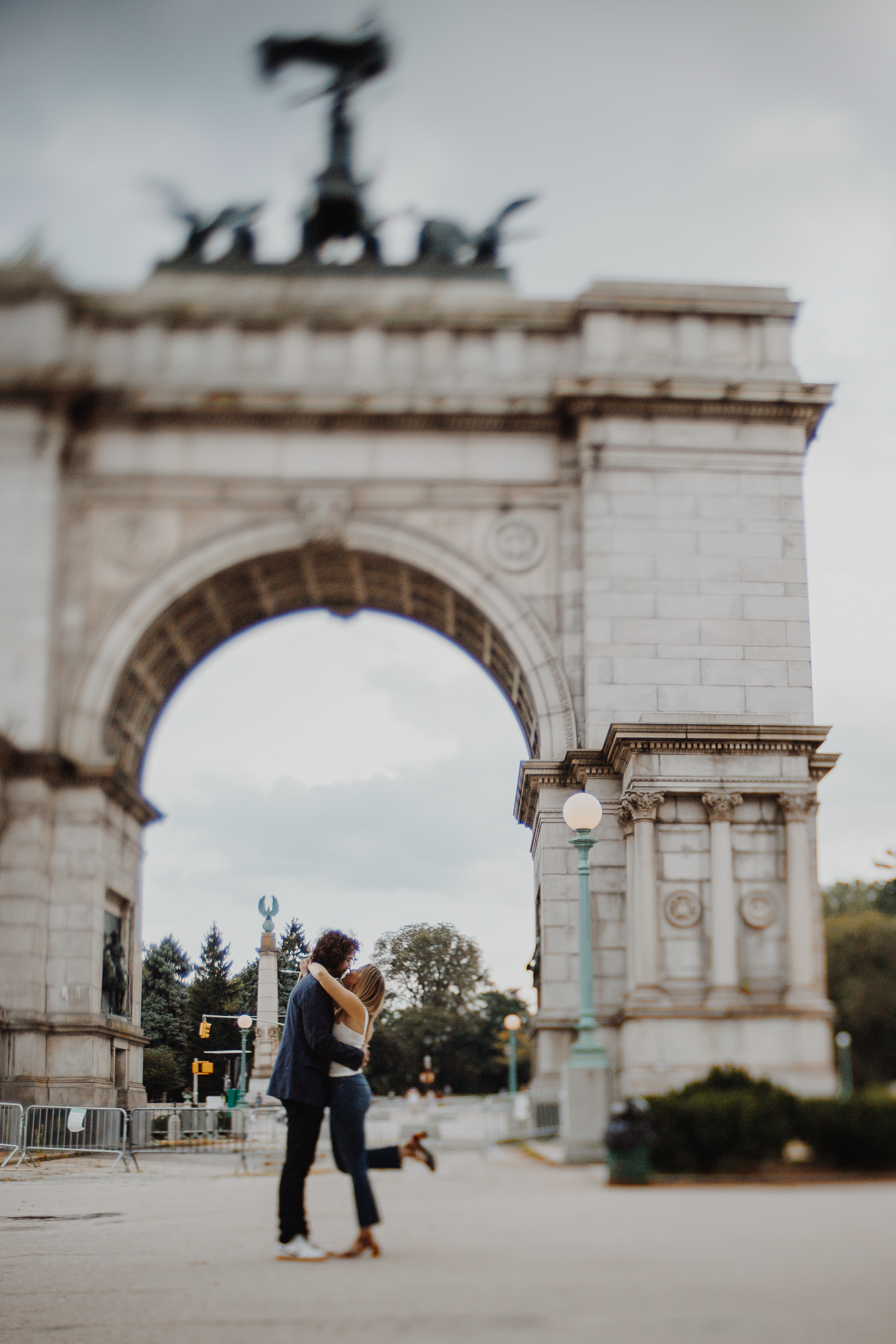 Iconic Engagement Photos in Grand Army Plaza