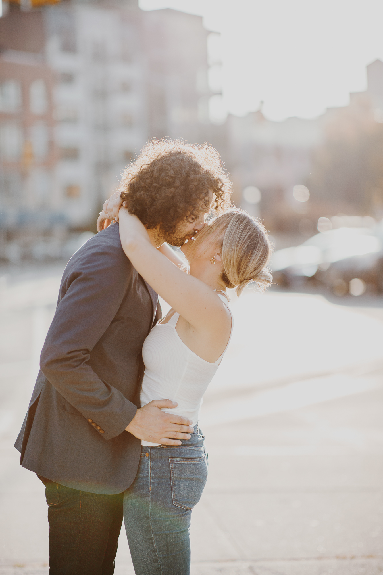 Intimate Engagement Photos in Grand Army Plaza