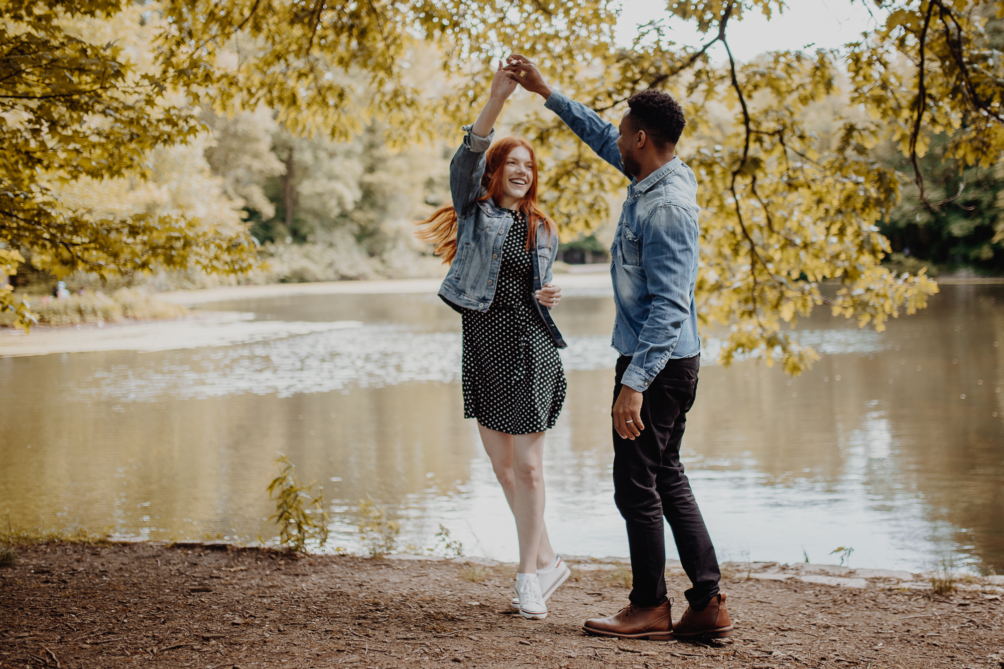 Playful Prospect Park Engagement Photography