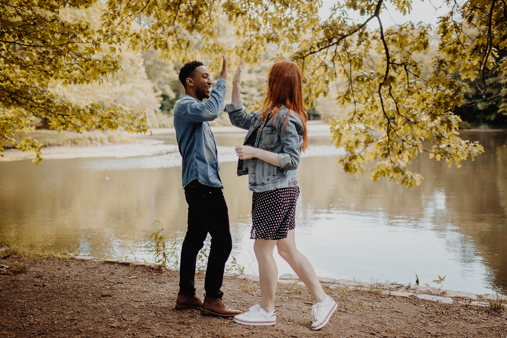 Candid Prospect Park Engagement Photography