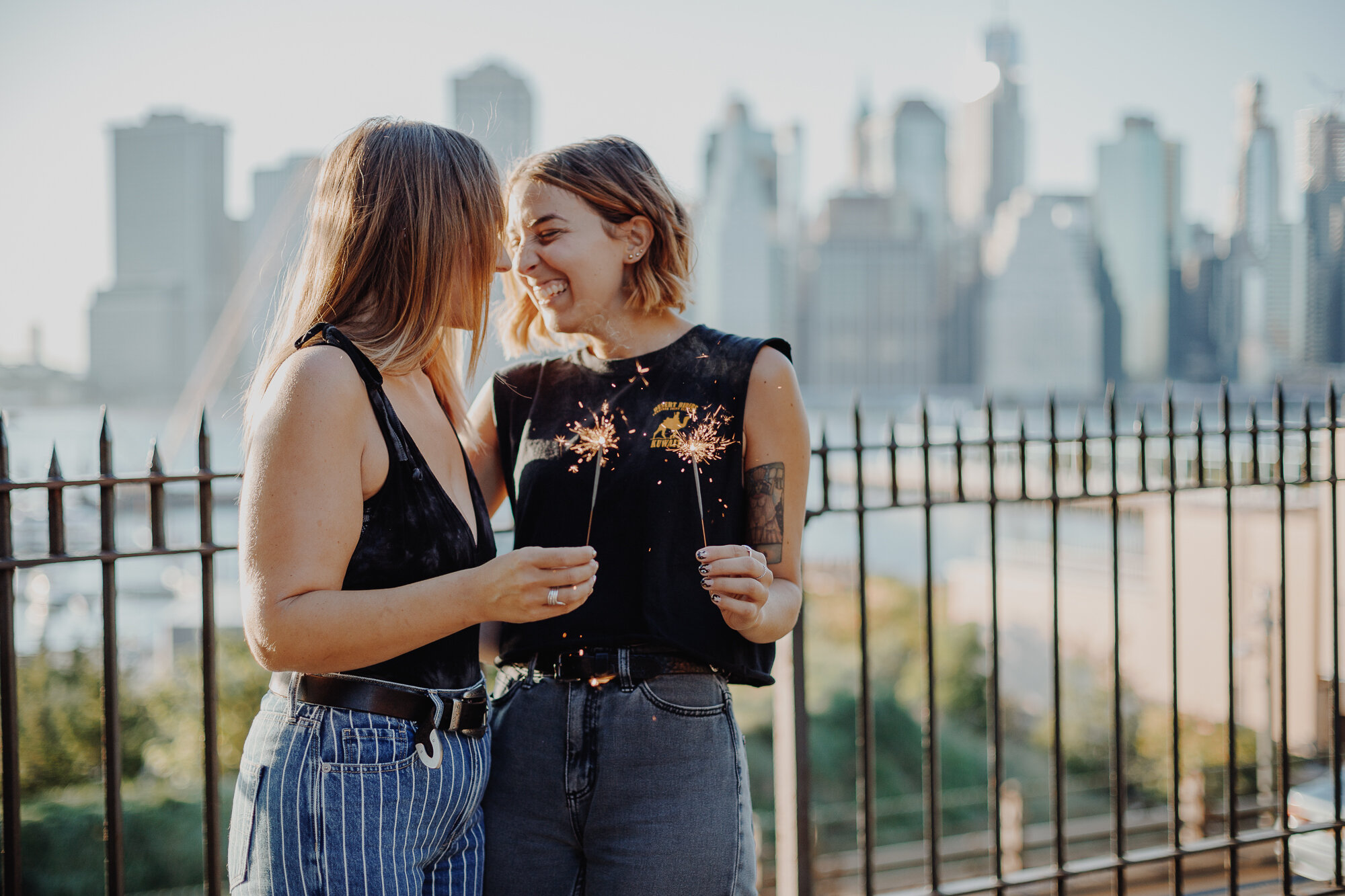 Whimsical Brooklyn Heights Couples Photo Session