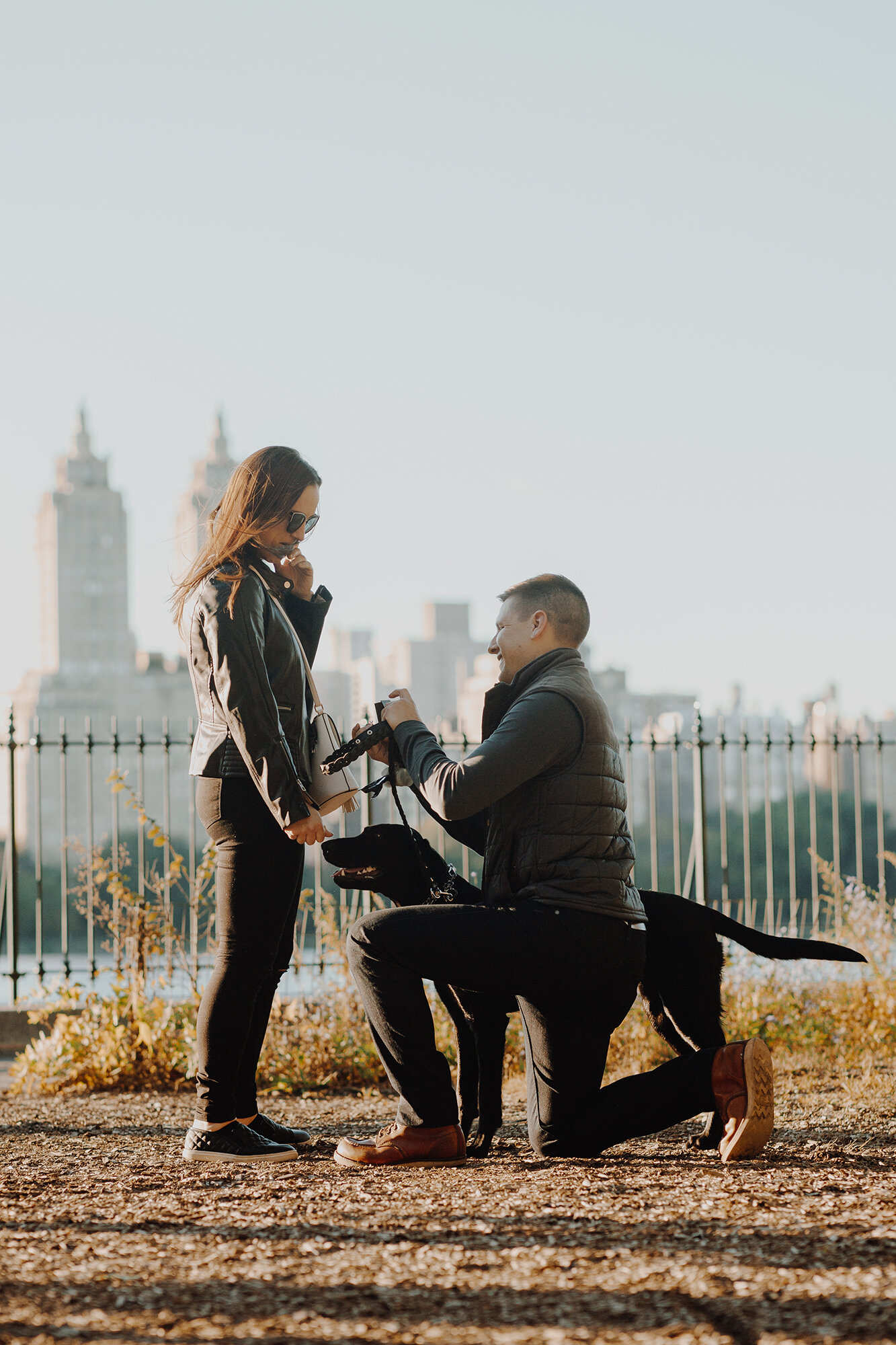 Candid Secret Proposal Photos in Central Park NYC