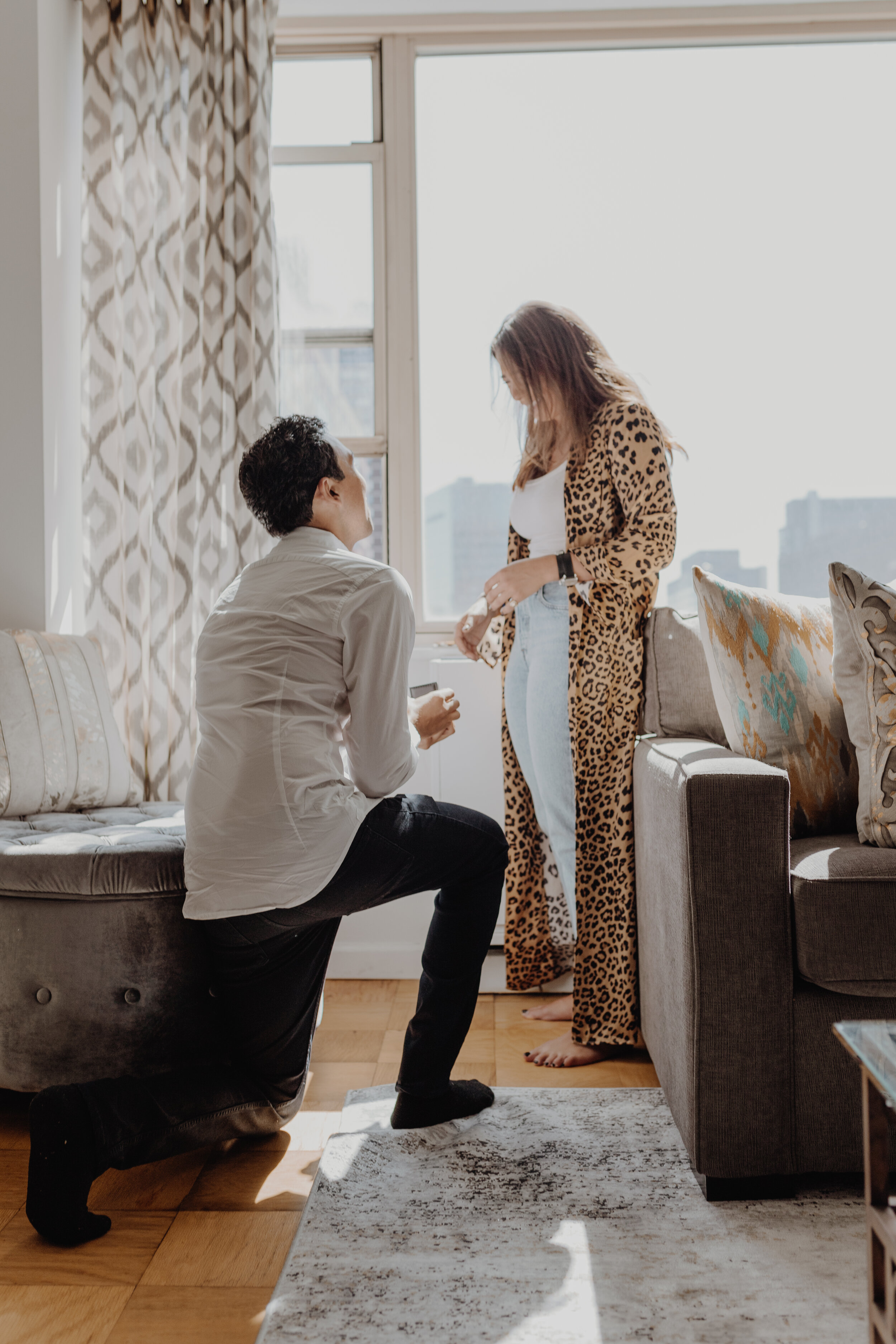 Candid Surprise Proposal Photography in NYC