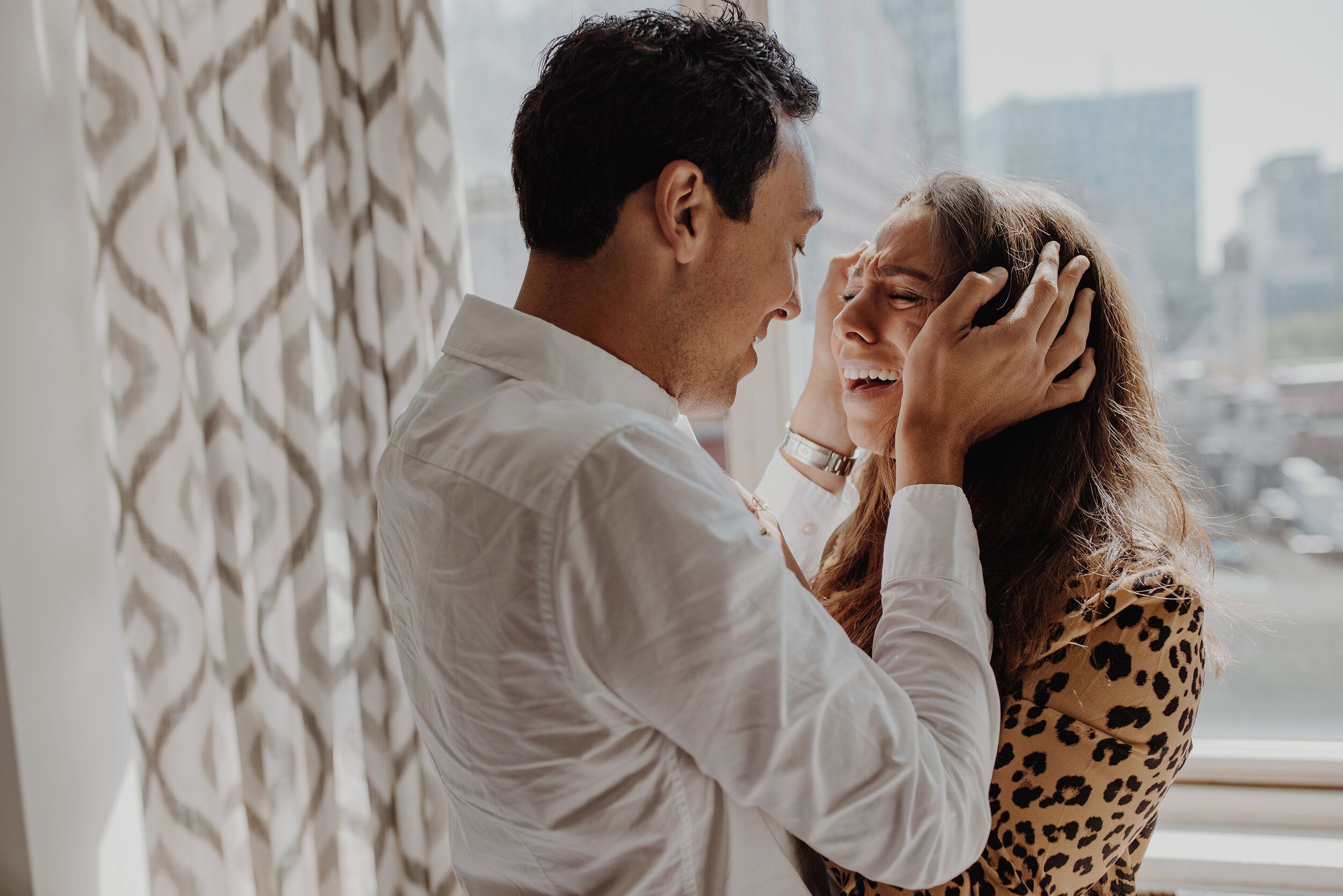 Cheerful Surprise Proposal Photography in NYC