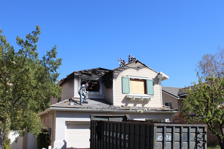 Fire Damage to Home in Santa Clarita, CA (before)