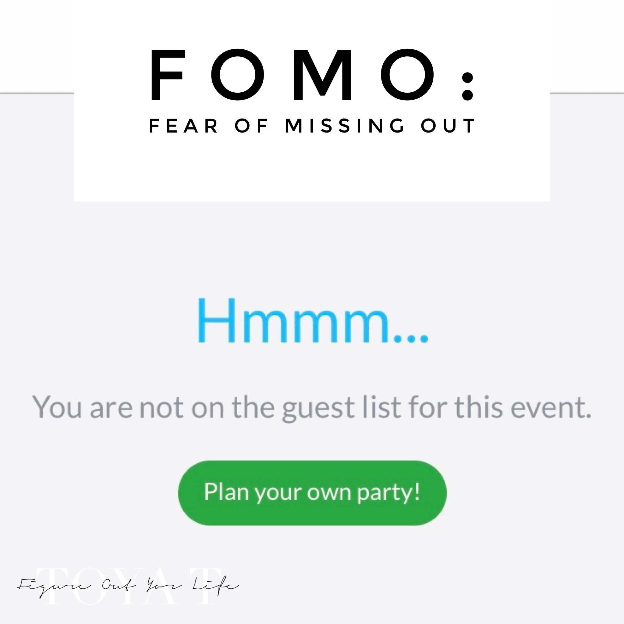 Figuring Out FOMO (Fear of Missing Out) and How to Overcome It