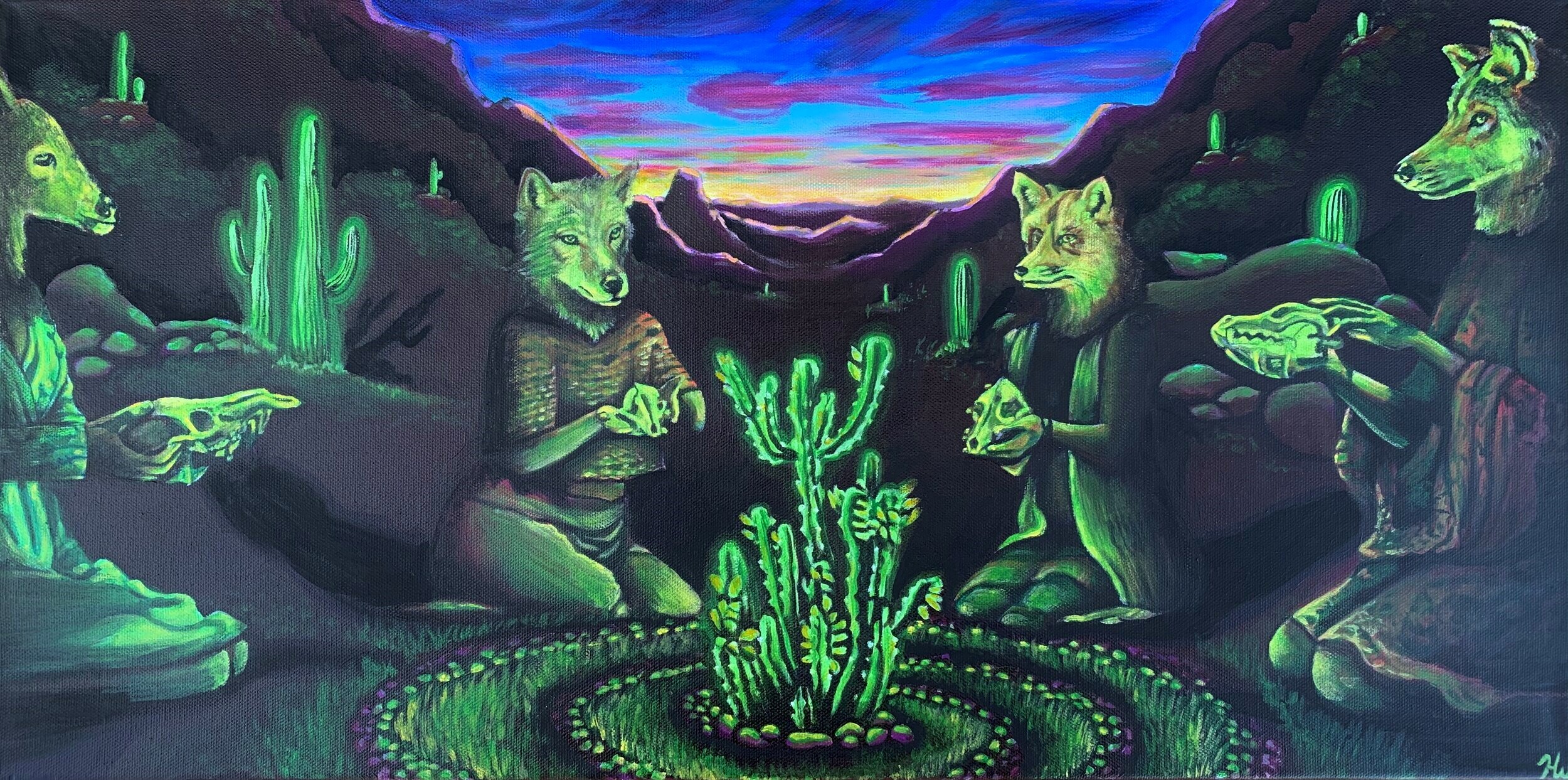 "The Offering" 12”x24” Acrylic on Canvas. 2020 SOLD*