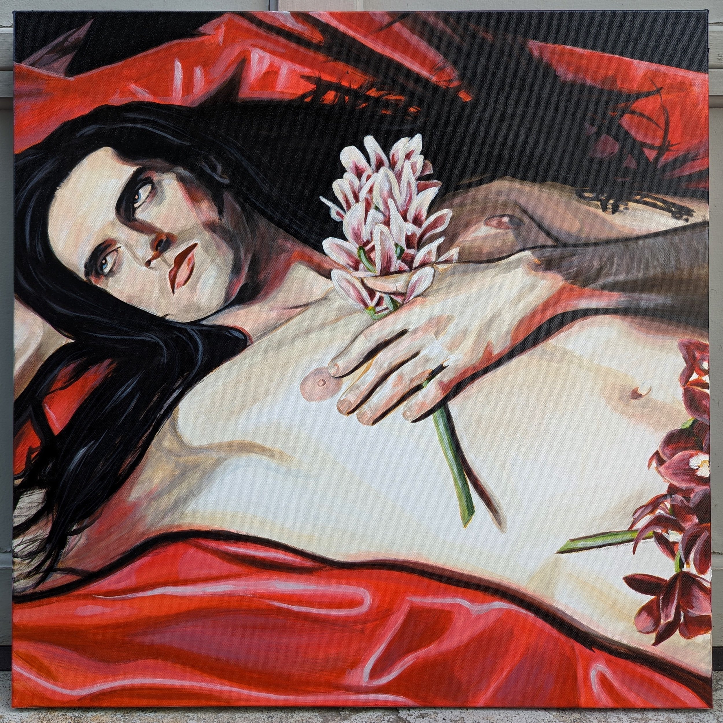 "Peter Steele" 24”x24” Acrylic on canvas. 2023