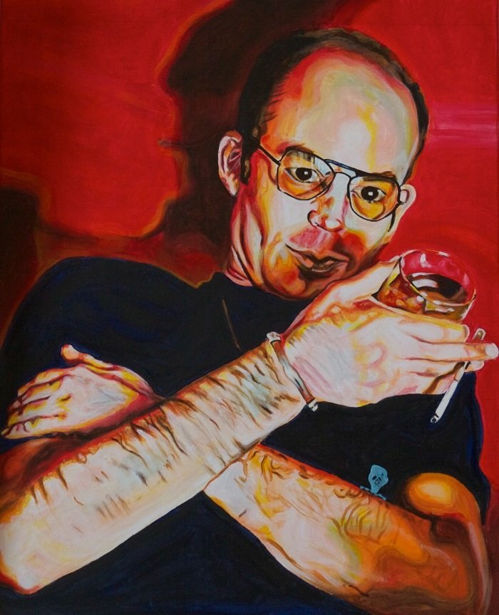 "Hunter S. Thompson" 24”x30” Acrylic on Canvas. 2015