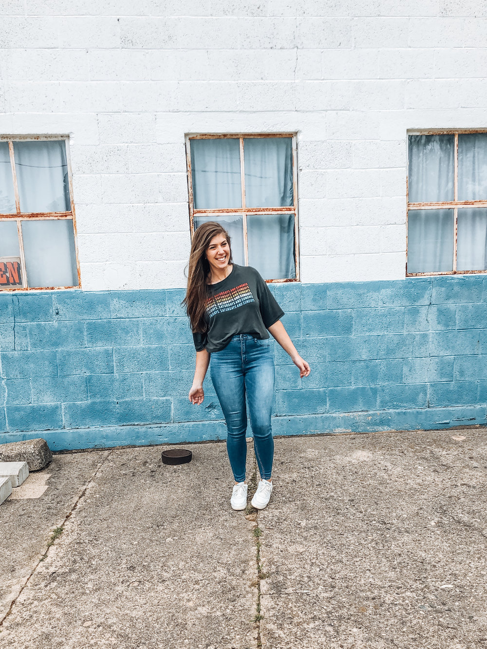 neutral Hop ind Fahrenheit OOTD / Graphic Tee, Skinny Jeans & White Sneakers — Katie Weis -  Motherhood, Affordable Fashion & Beauty - West Michigan Lifestyle Blogger