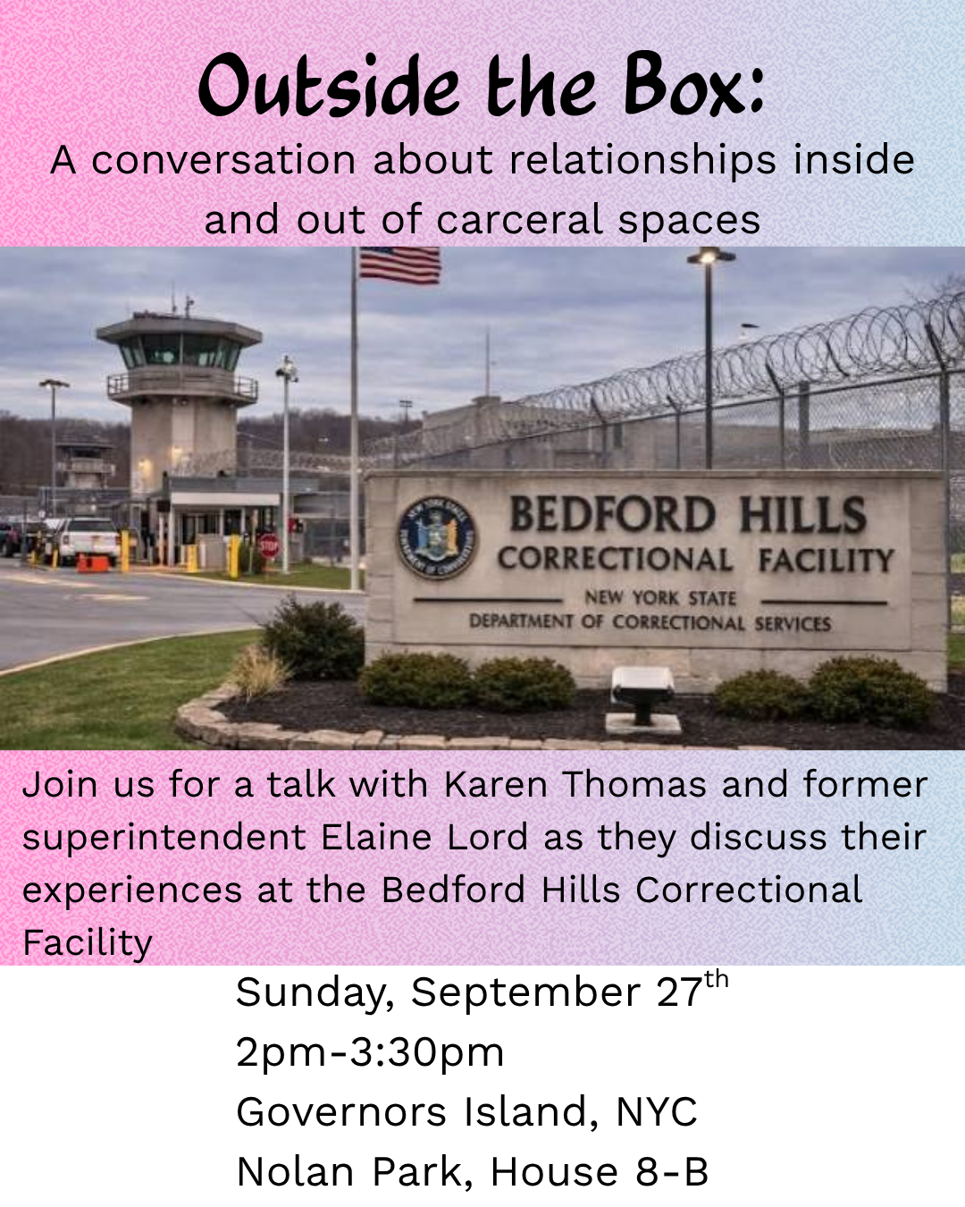 A Conversation about relationships inside and out of carceral spaces