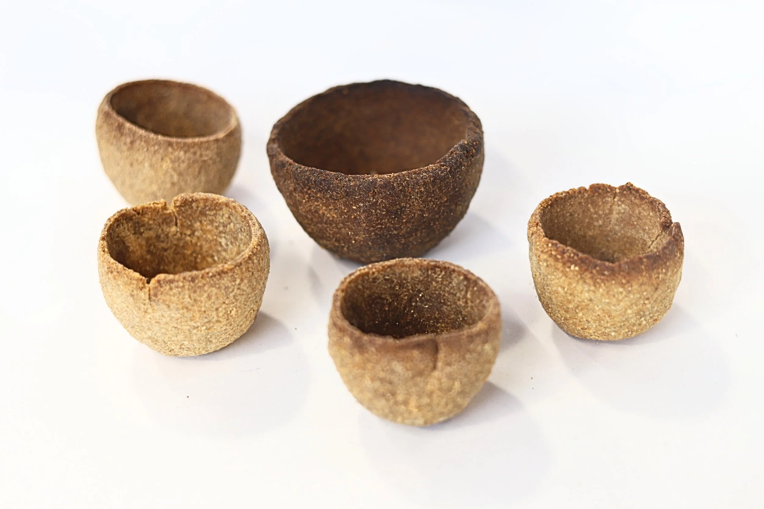  Orange Peel Bowl  
The goal of this project is to turn orange peel waste into a bowl that can hold food. 

The orange peels are given to PPM from the Monash Merchant, as they would otherwise be thrown away and we are always interested in turning foo