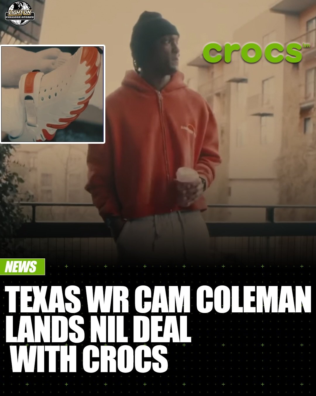 Texas wide receiver Cam Coleman has landed an NIL deal with footwear company Crocs.

He announced the partnership on his Instagram today.

Coleman spent the past two seasons at Auburn, before transferring to Texas last month. 

(via @camcoleman)