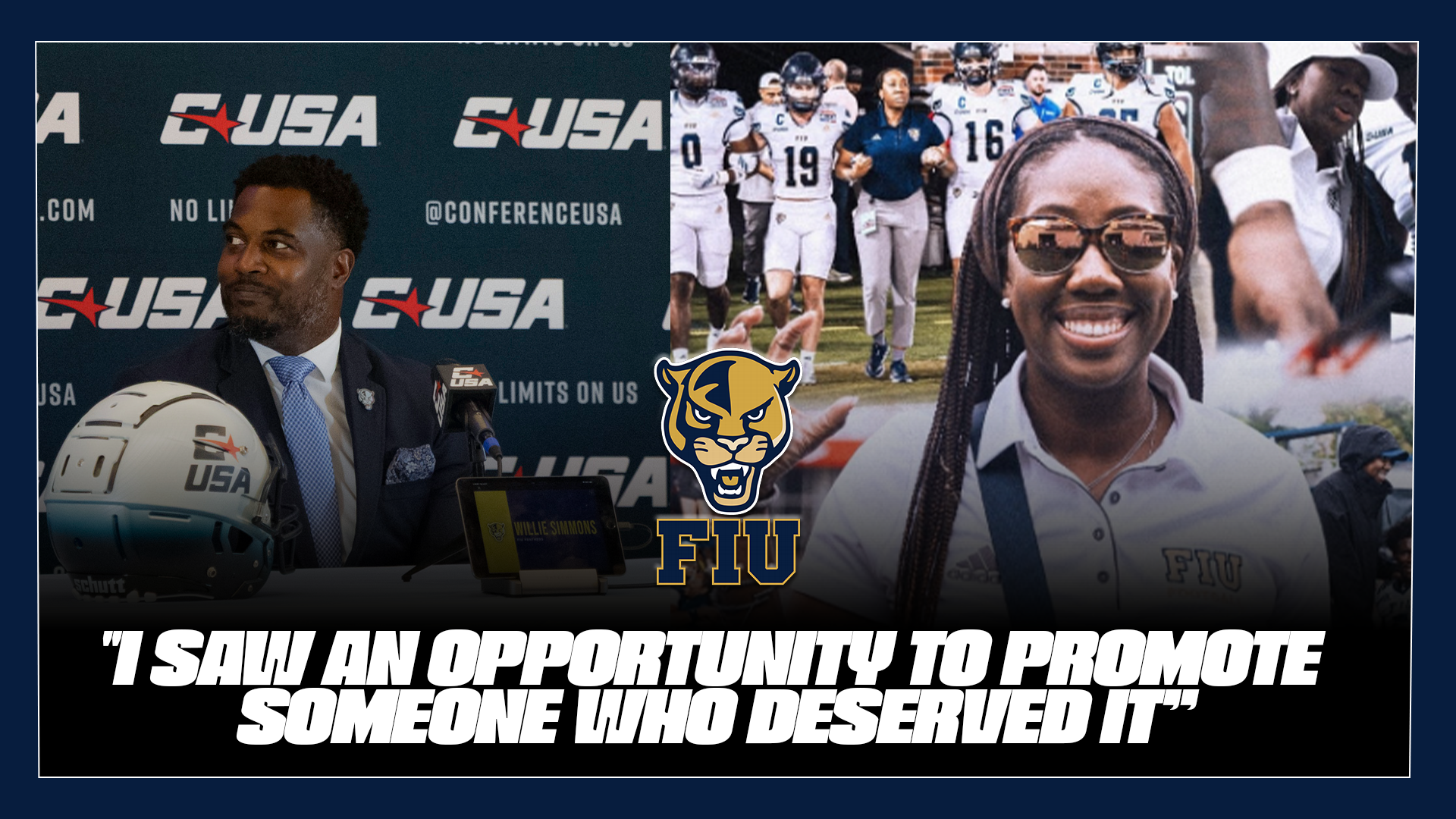 FIU HC Willie Simmons Speaks On KD Fletcher Being The 1st Female GM In CFB History