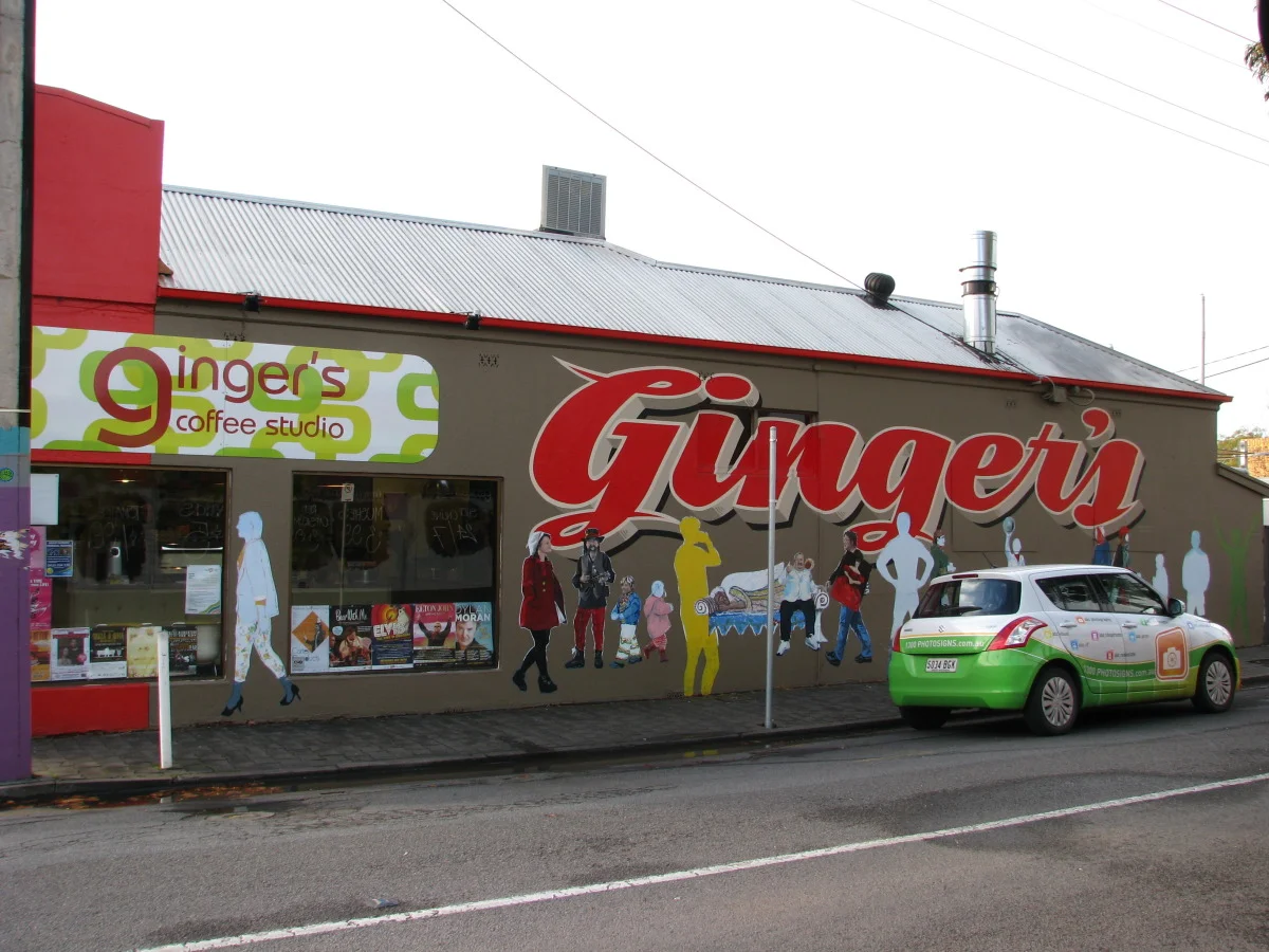 Ginger's Cafe mural