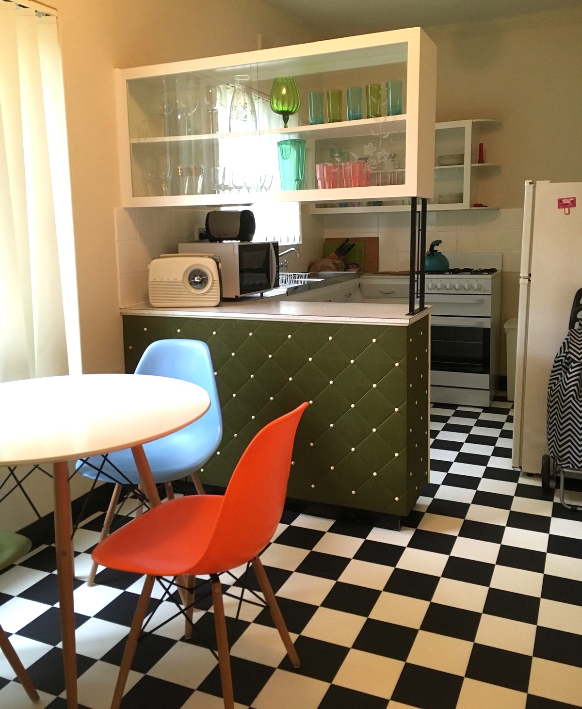 Kitchen - with the funky new floor!