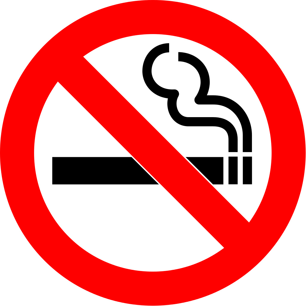 Our homes are strictly non-smoking     Non-smoking sign Developed by AIGA