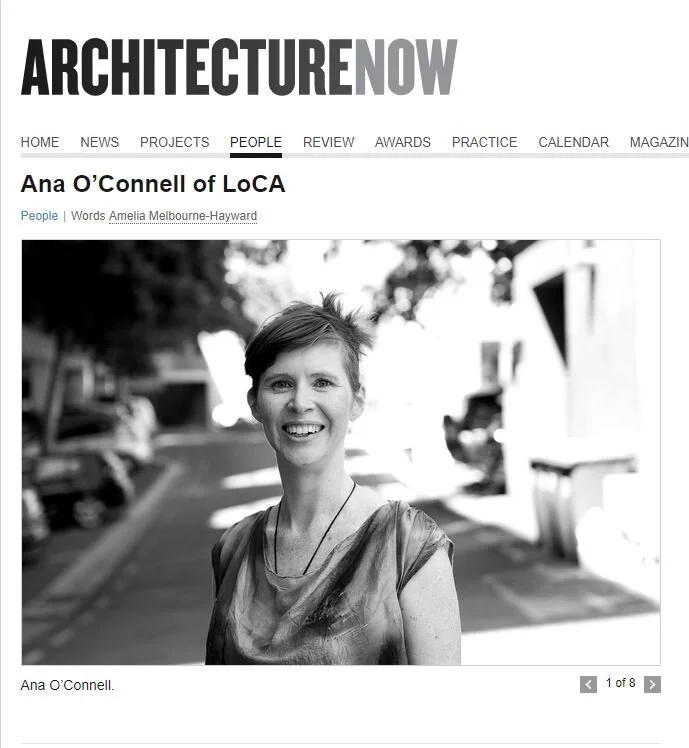 Architecture Now interview with Ana O'Connell